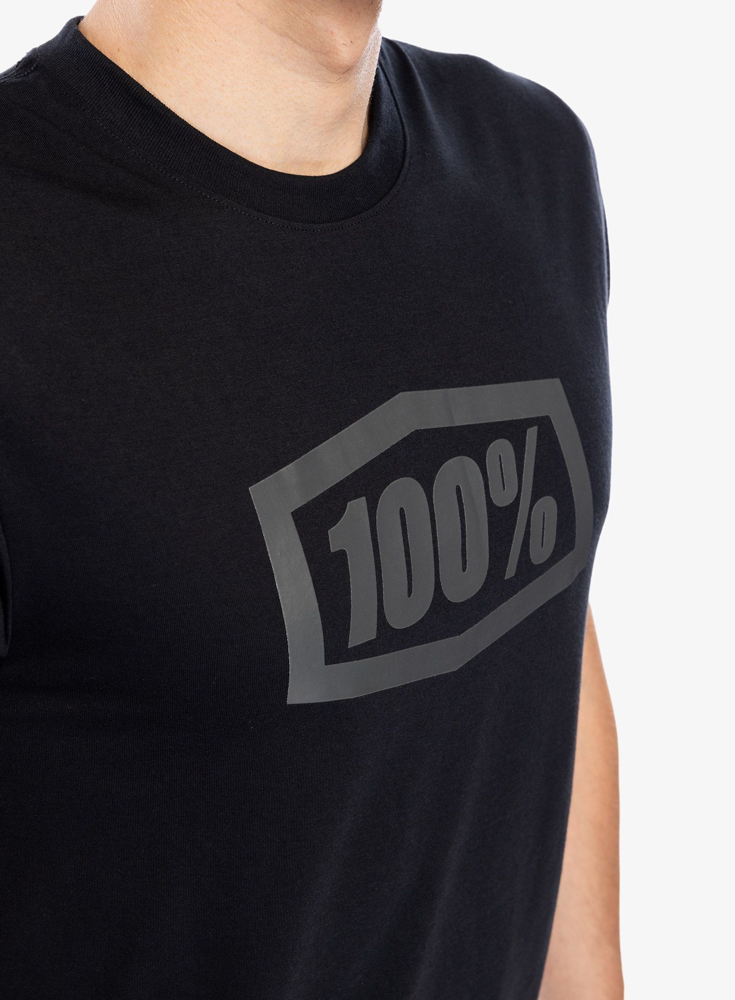 Brzosušeća majica 100% Icon Tech SS - black