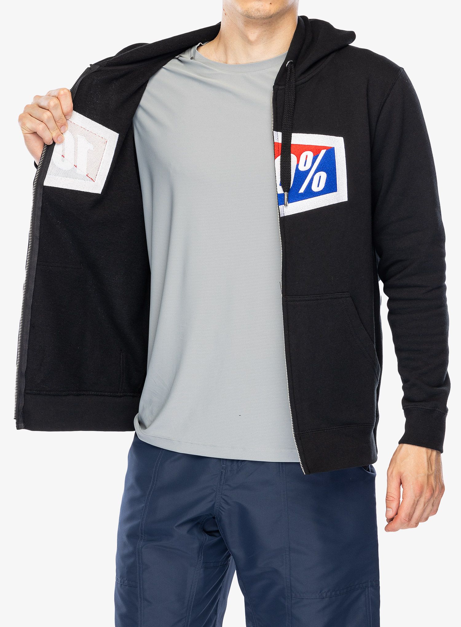 Majica s kapuljačom 100% Official Hoodie - black