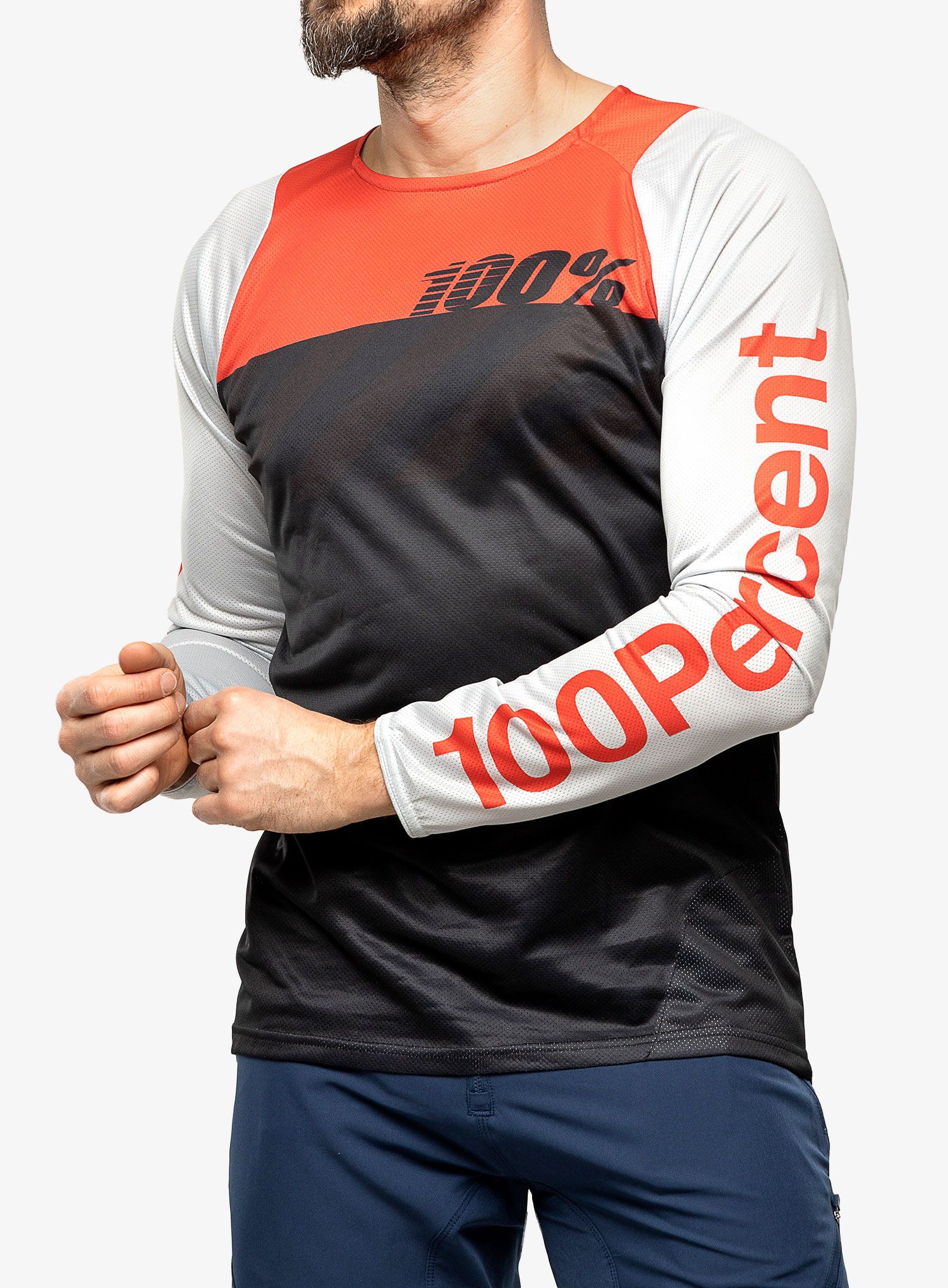 Biciklistička dukserica 100% R-Core - black/racer red