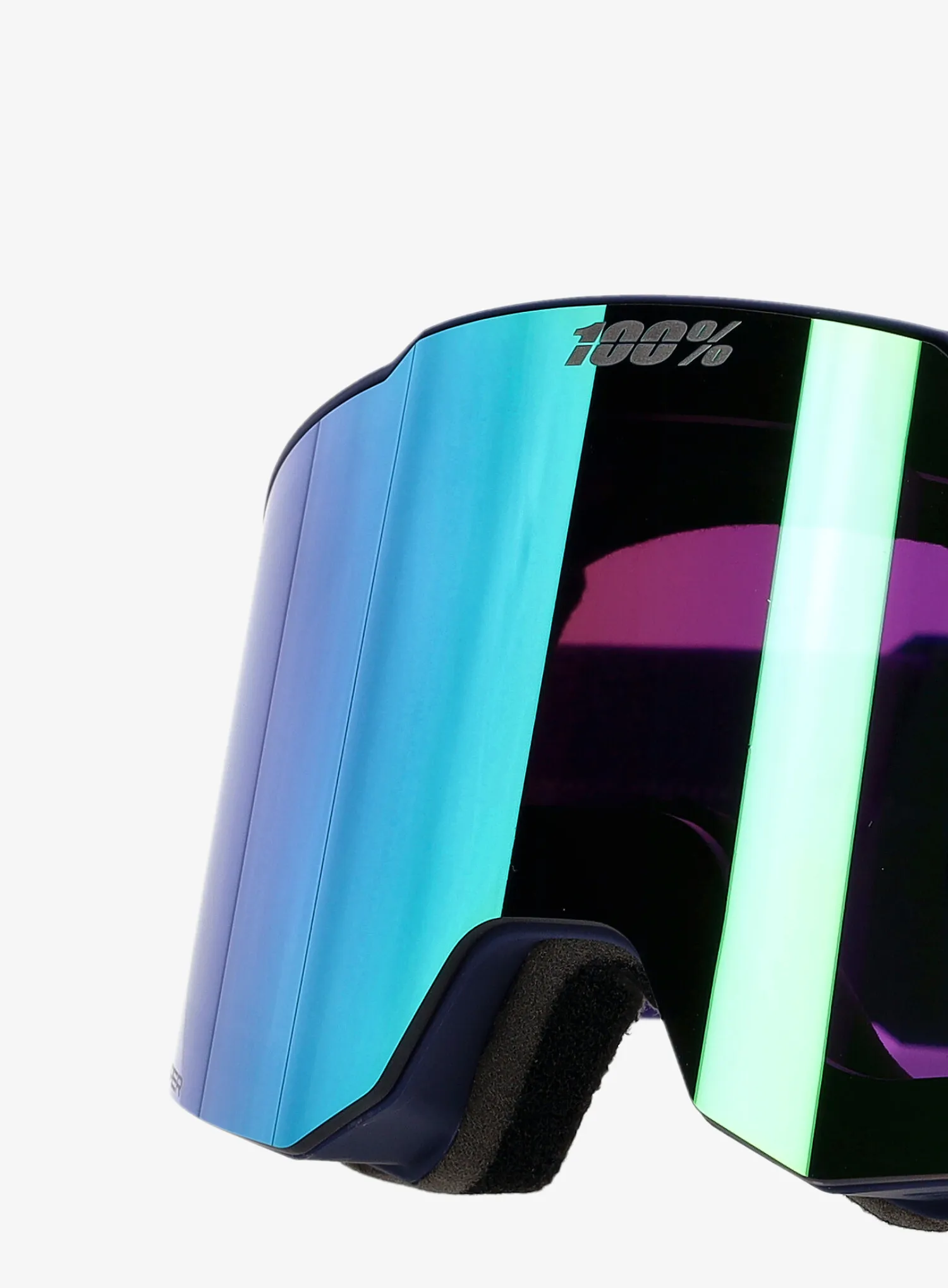 Skijaške naočale 100% Snowcraft Hiper S - eggplant/mirror green lens