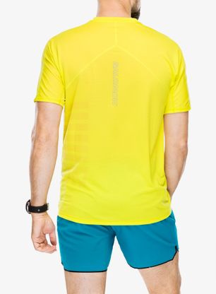 Majica za trčanje Salomon Sense Aero S/S GFX - sulphur