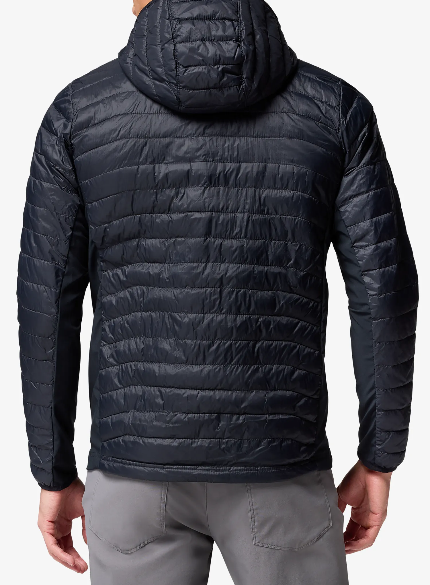 Jakna s postavom Columbia Powder Pass Hybrid Hooded Jacket - black