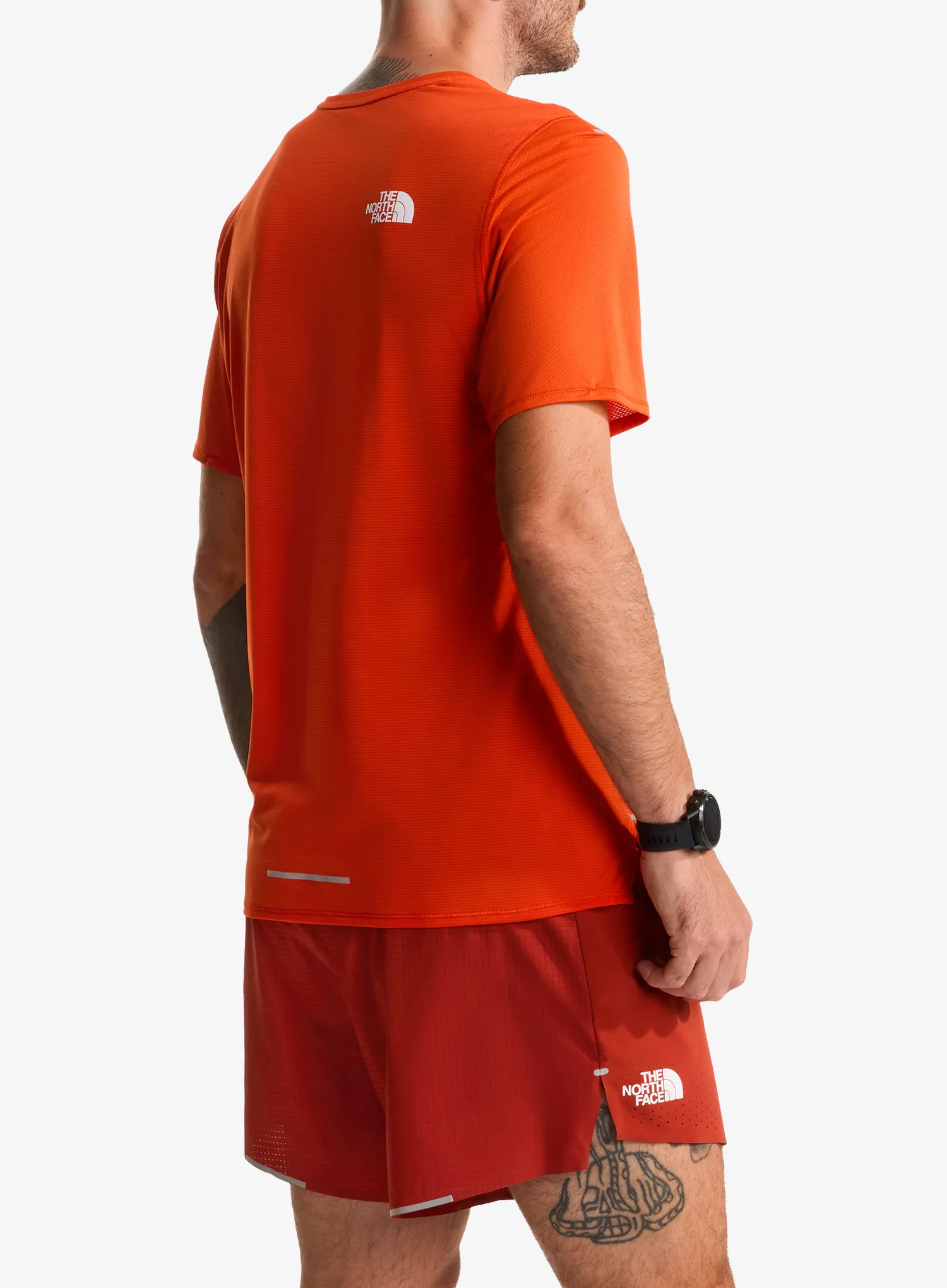 Majica za trčanje The North Face Summit High Trail S/S - lava red