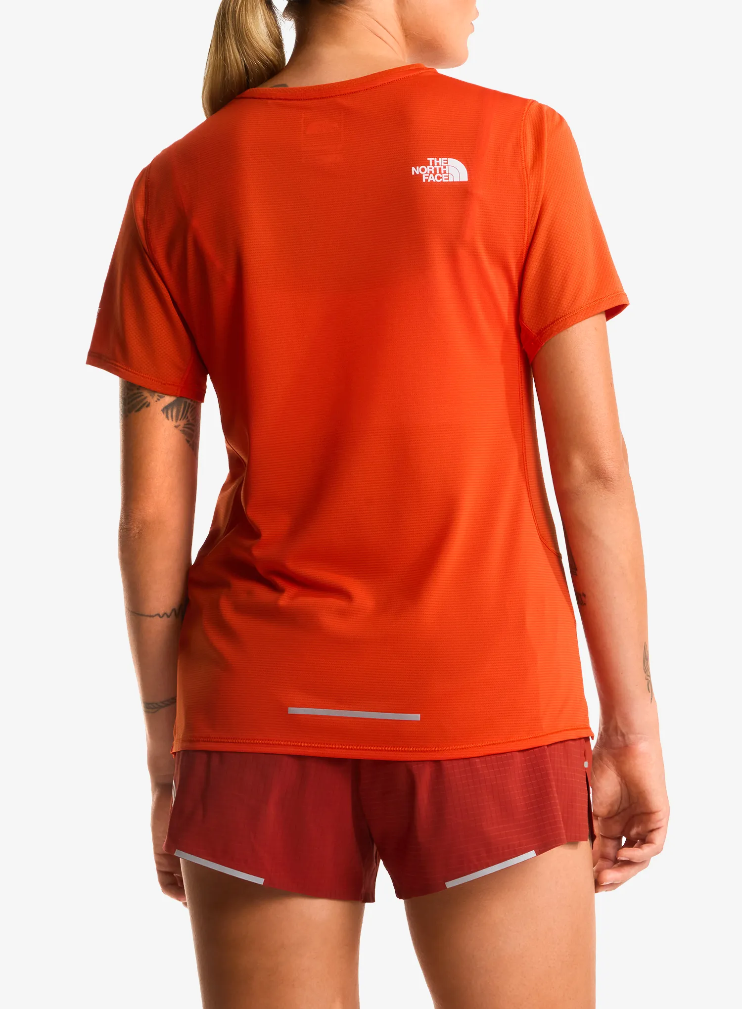 Ženska majica za trčanje The North Face Summit High Trail SS - lava red