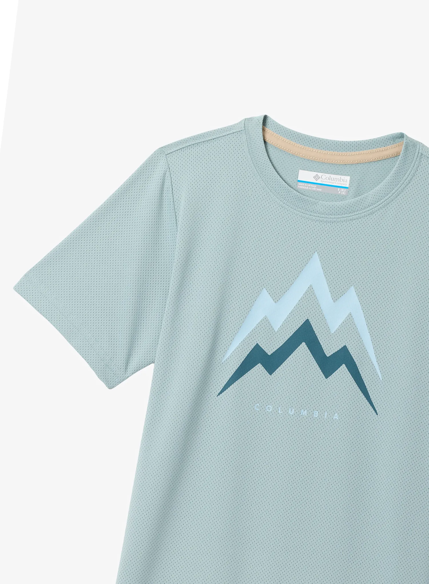 Majice za dječake Columbia Tech Trail Utility SS Graphic Crew - crushed blue/energetic