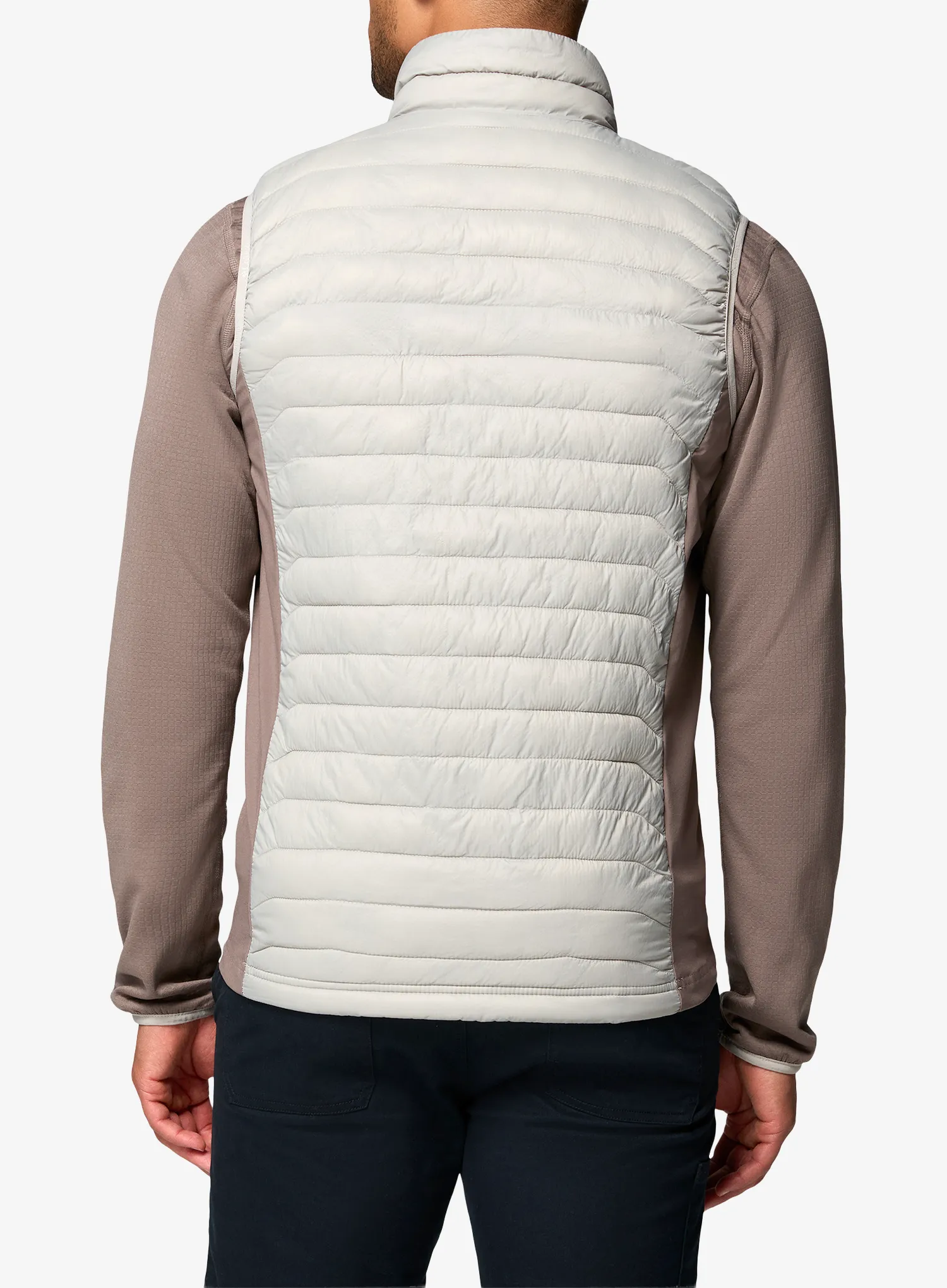 Prsluk s postavom Columbia Powder Pass Hybrid Vest - flint grey/iron