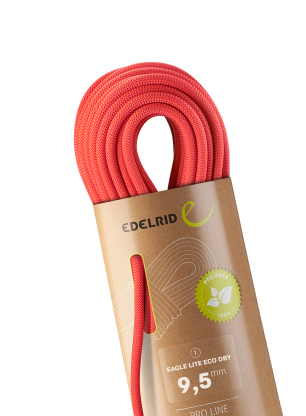 Dinamičko uže Edelrid Eagle Lite Eco Dry 9,5 mm 50 m - neon coral