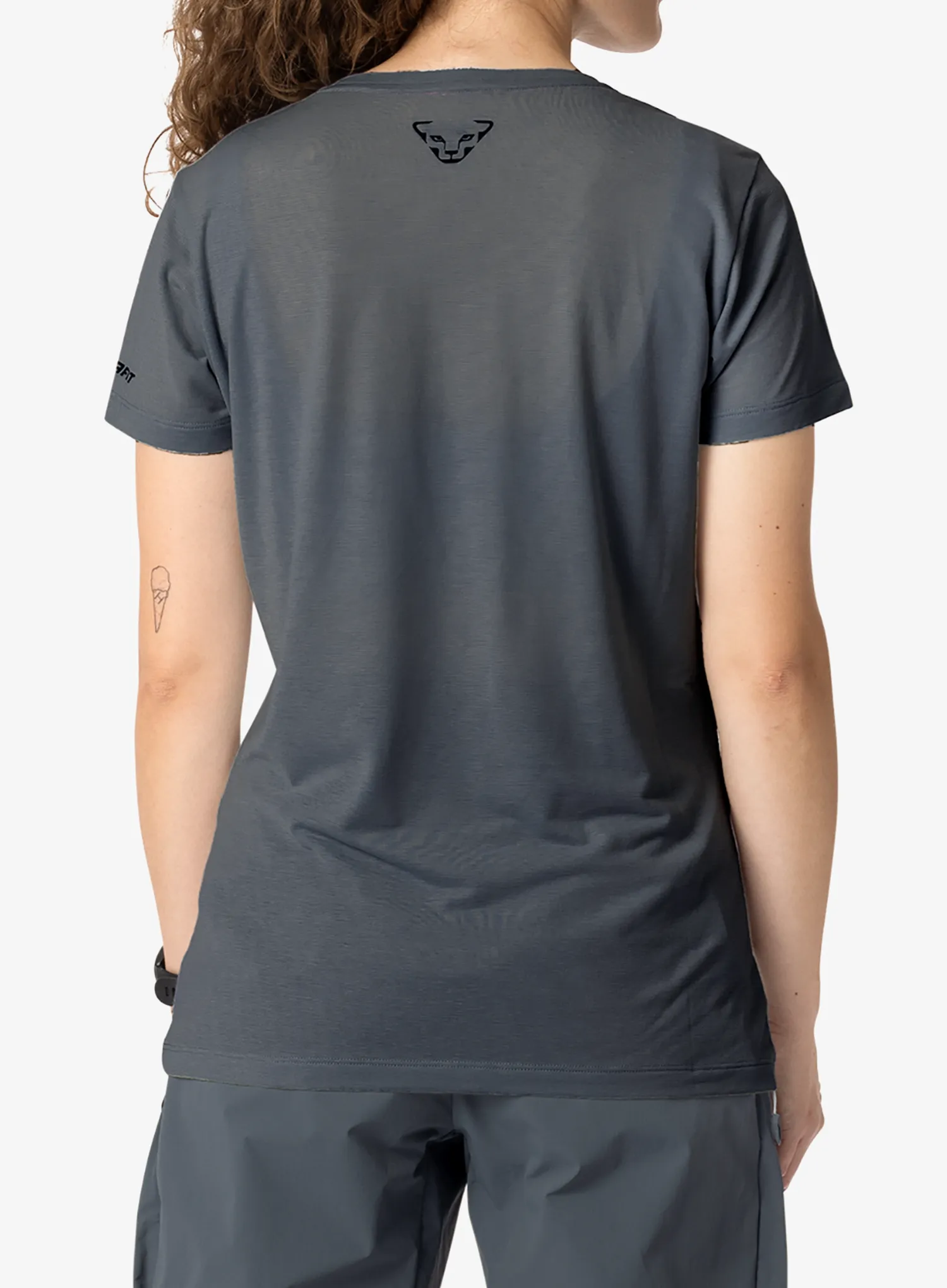 Ženska brzosušeća majica Dynafit Transalper Graphic S/S Tee - cinder/cinder