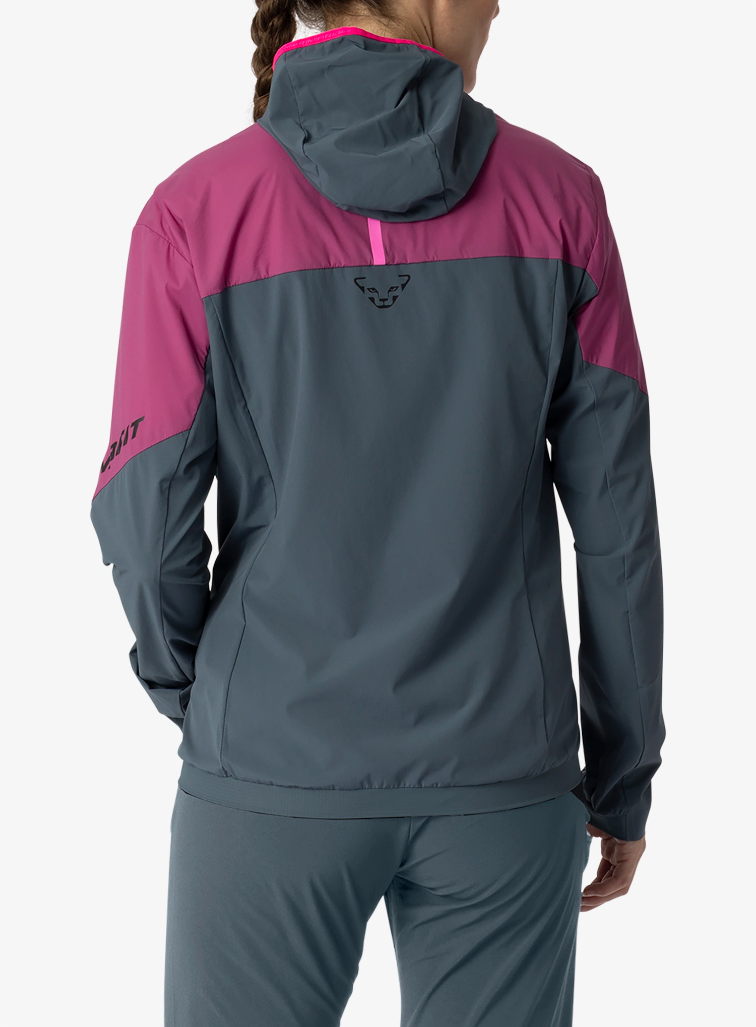 Jakna s postavom ženska Dynafit Traverse Ins Hooded Jacket - magenta
