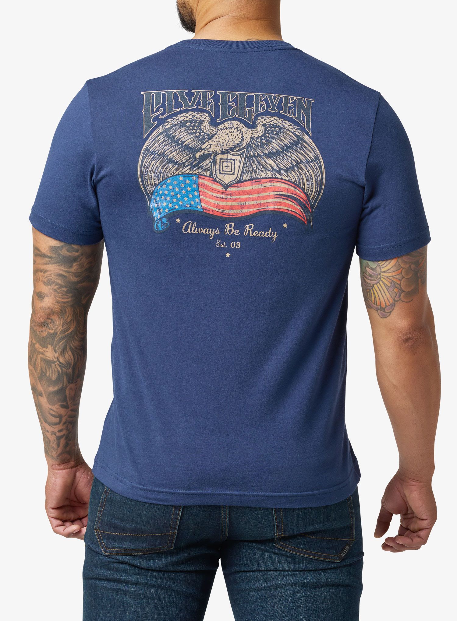 Majica 5.11 Birds And Banners S/S Tee - pacific navy