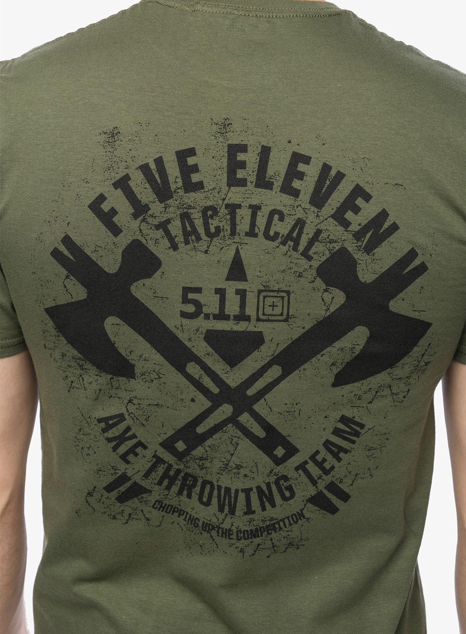 Majica s tiskom 5.11 Emea Axe Throwing S/S Tee - military green