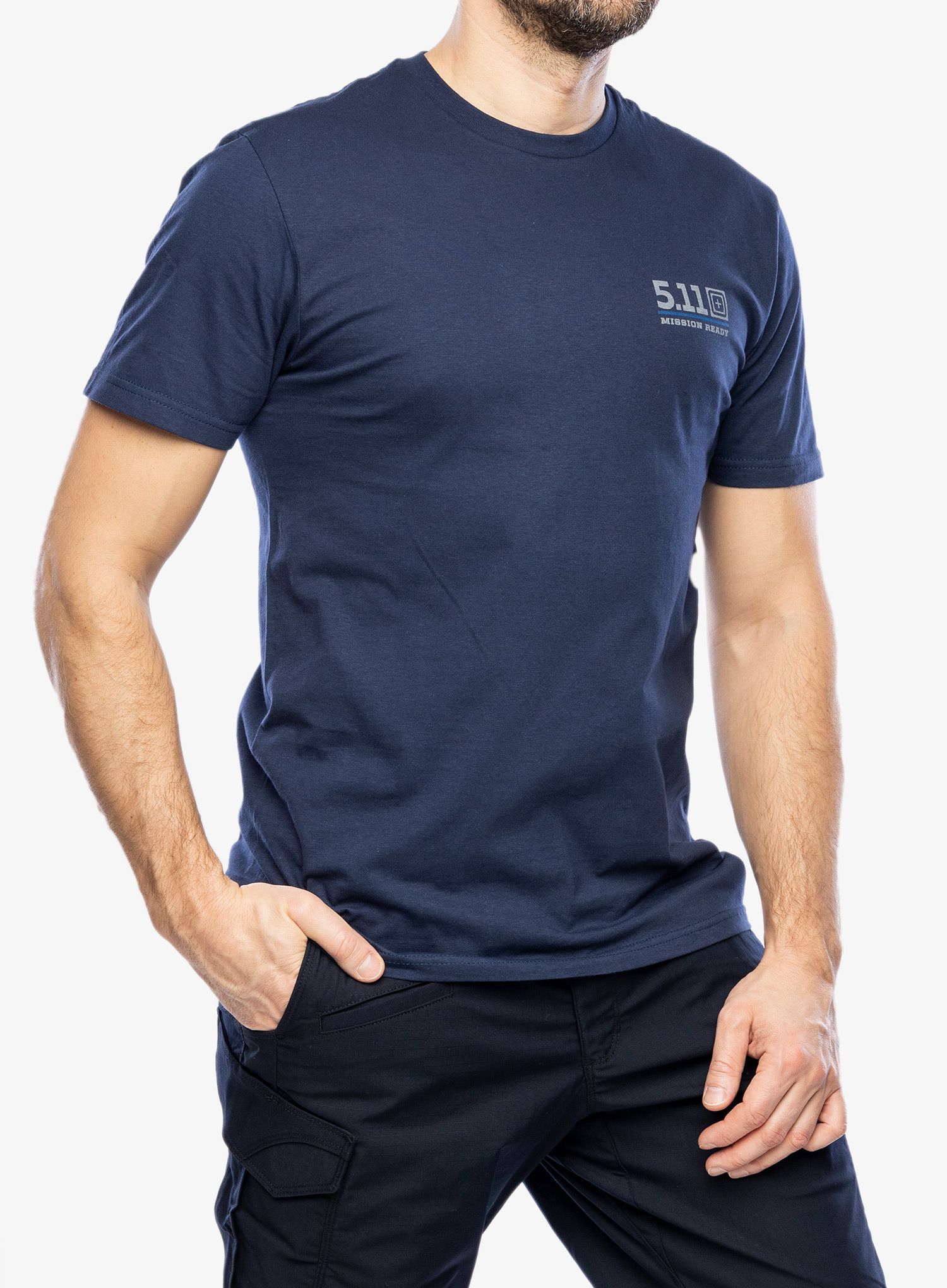 Pamučna majica 5.11 Emea Mission Ready S/S Tee - navy