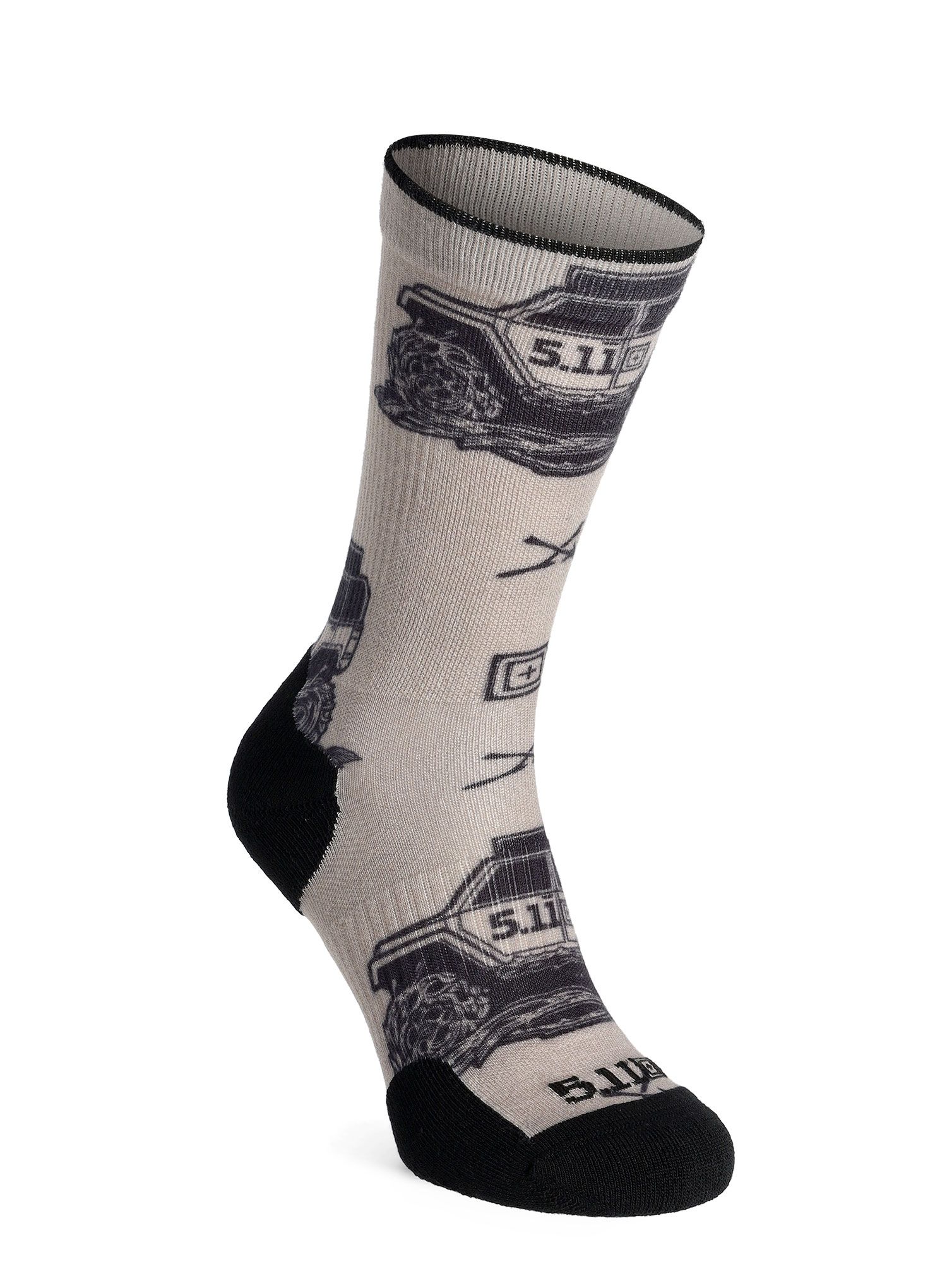 Čarape 5.11 Overlander Sock & Awe - badlands tan