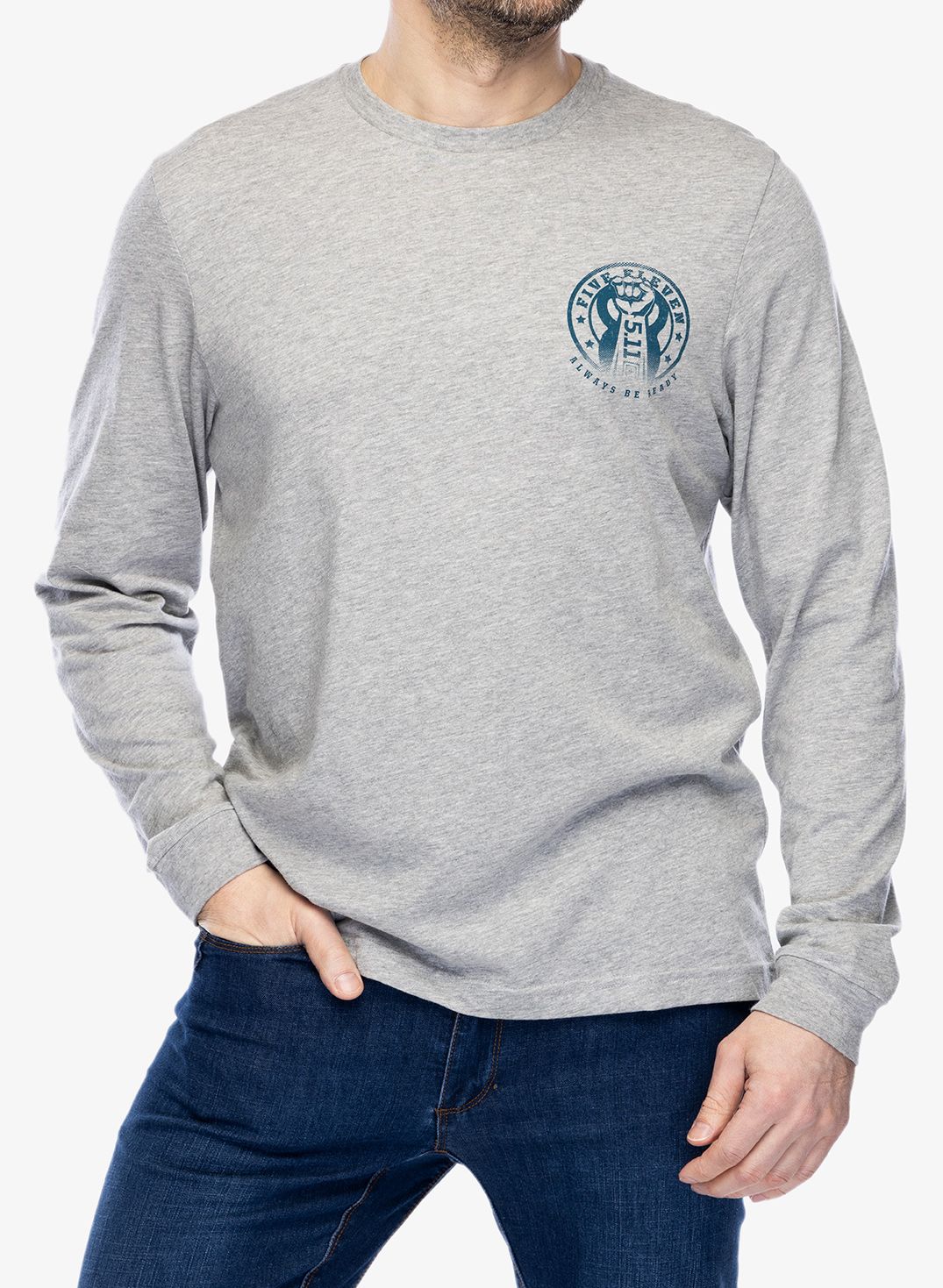 Dukserica 5.11 PT-R Kettle Power L/S - heather grey