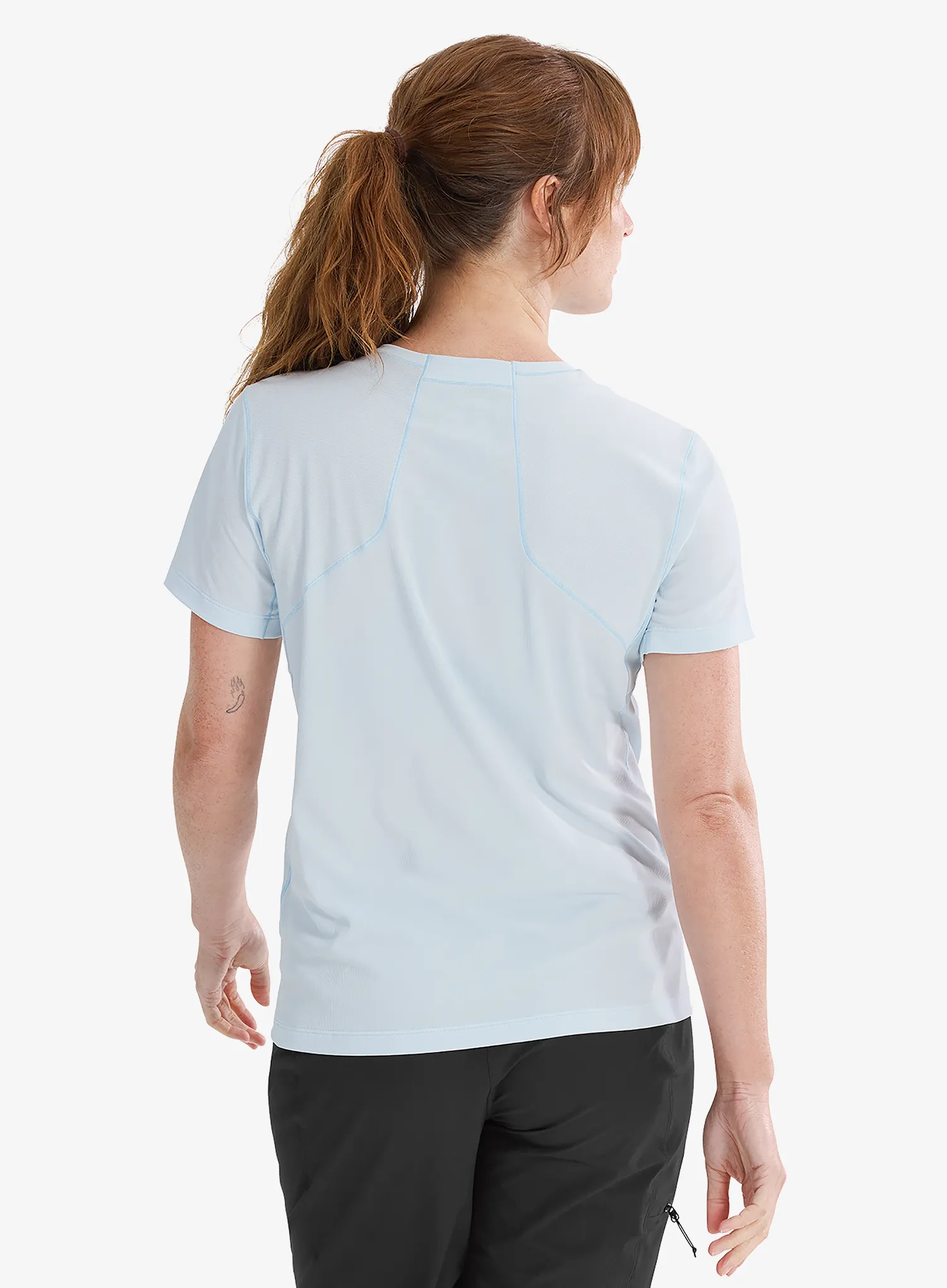 Ženska majica za trčanje Arcteryx Sunna Crew SS - alpine blue