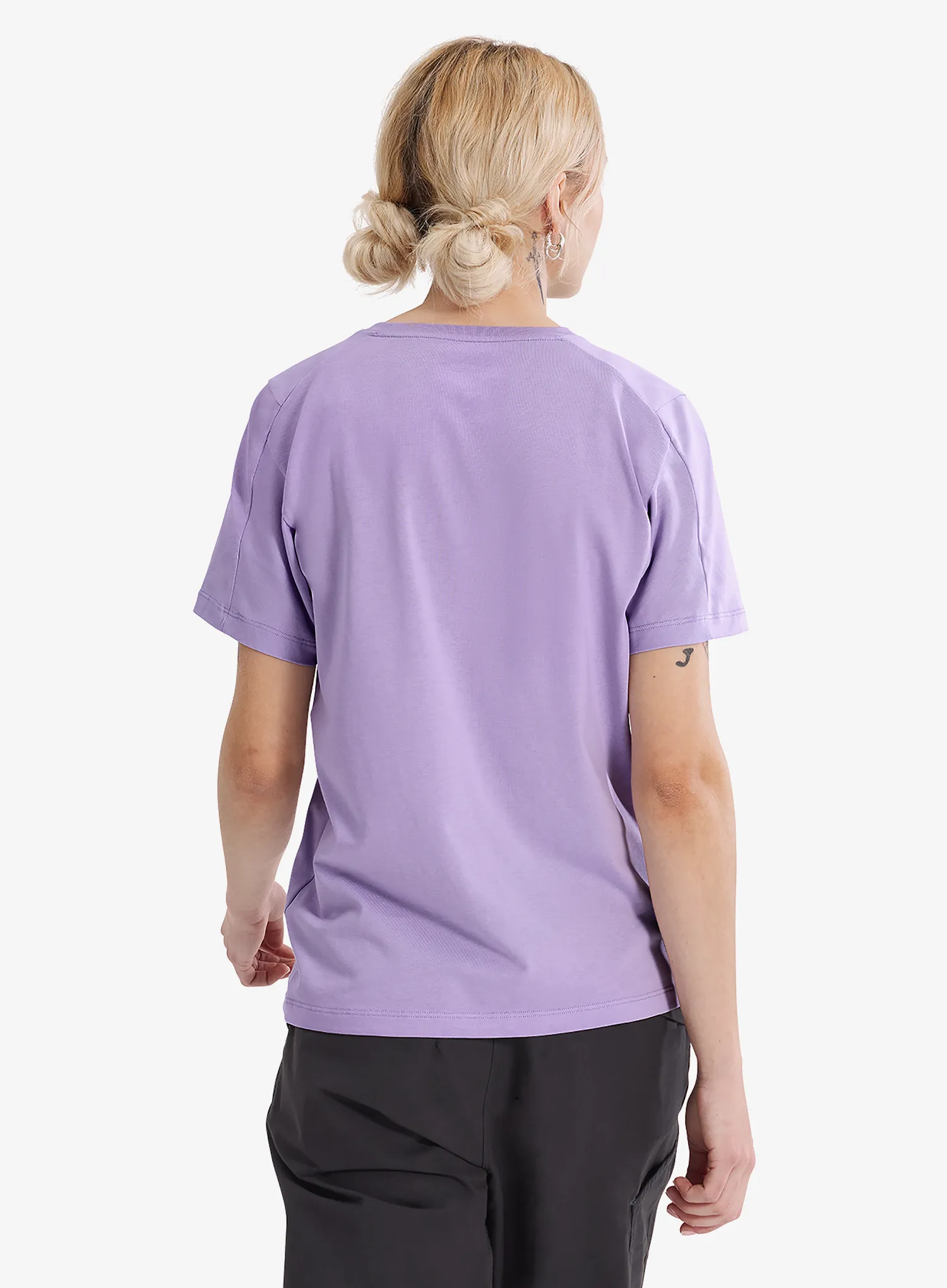 Ženska pamučna majica Arcteryx Kragg SL Cotton Emblem Crew SS - mallow
