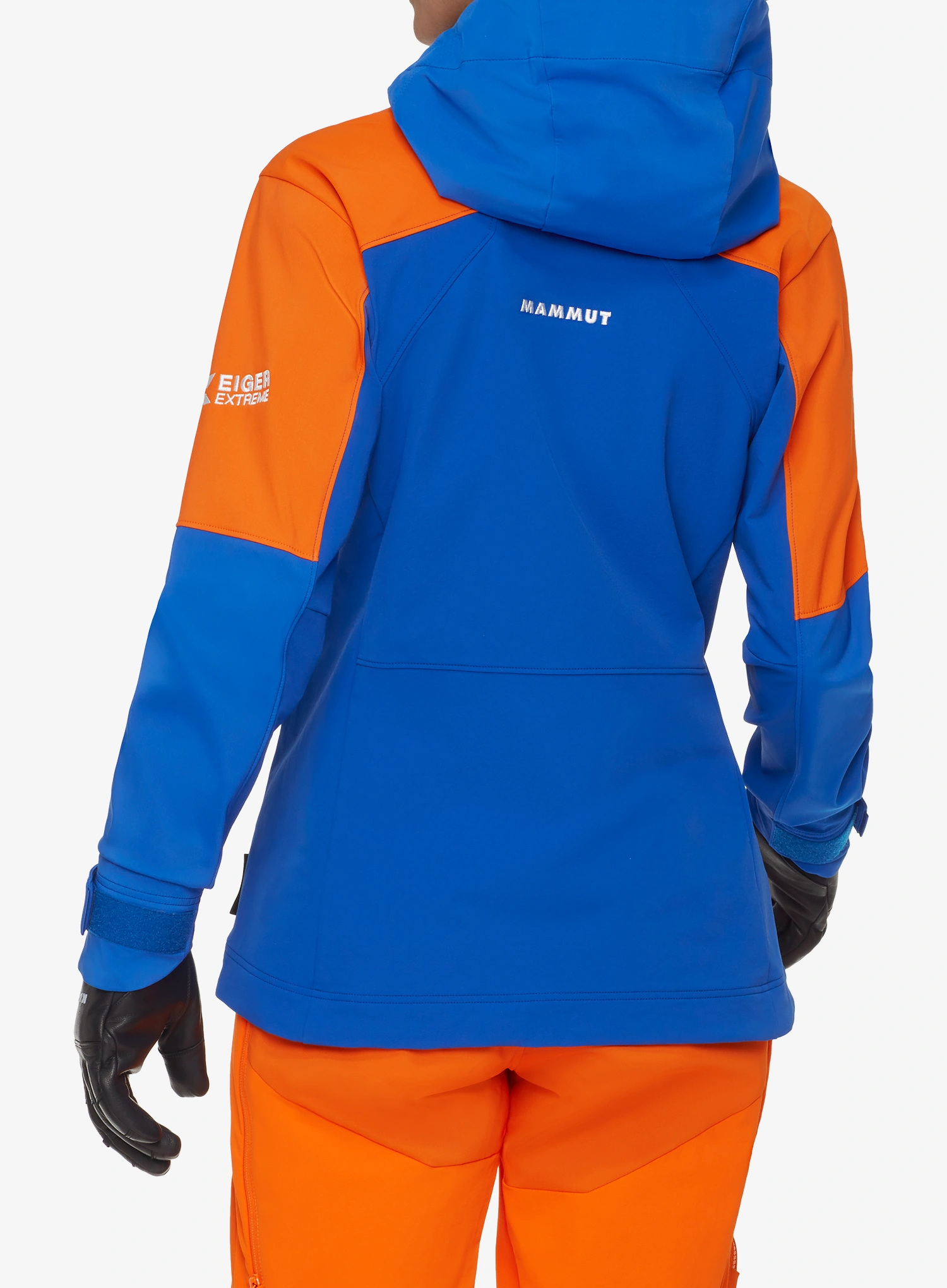 Ženska jakna za planine Mammut Eiger Nordwand Pro SO Hooded Jacket - eiger blue/eiger orng