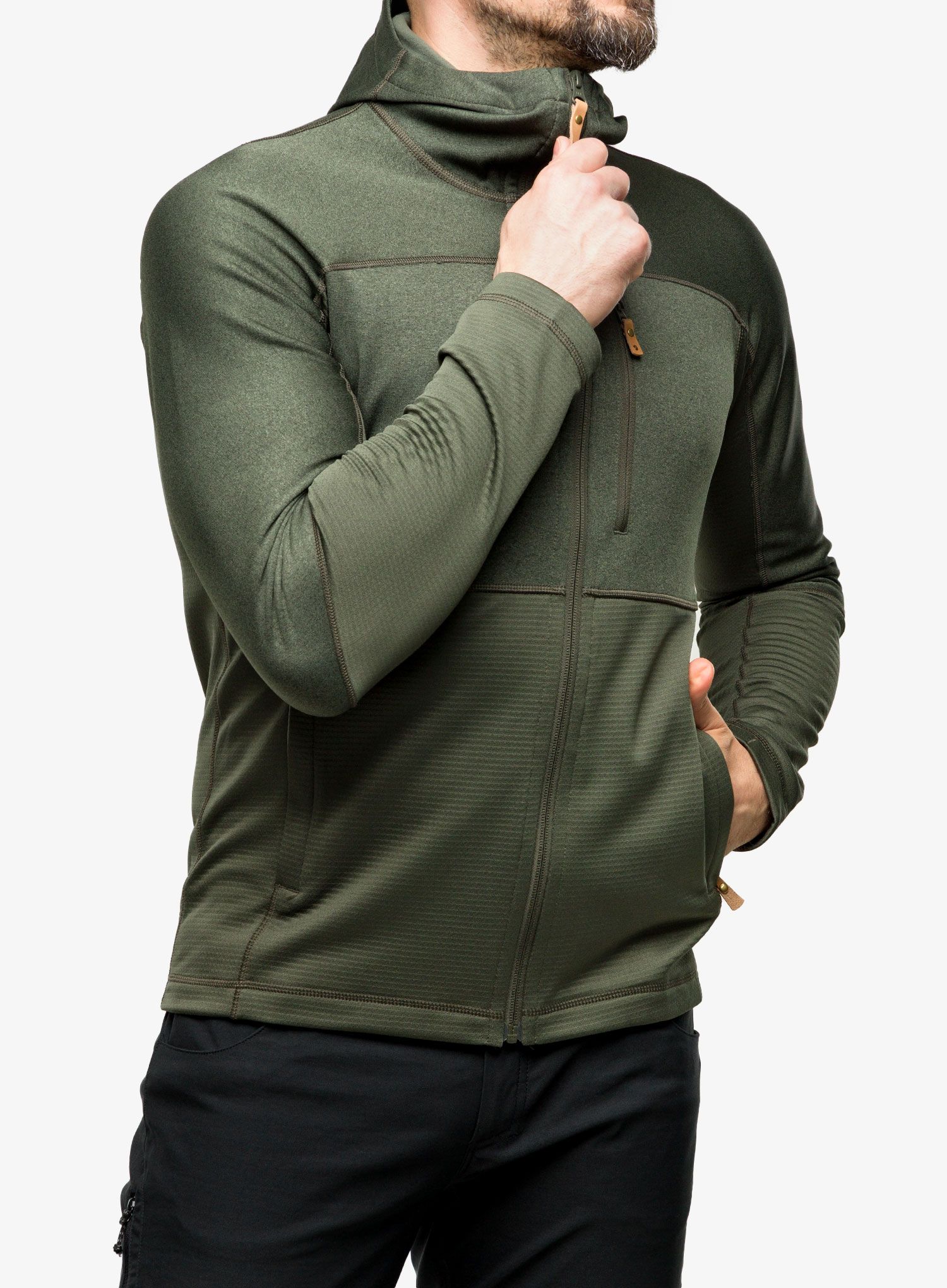 Dukserica Fjallraven Abisko Trail Fleece - deep forest