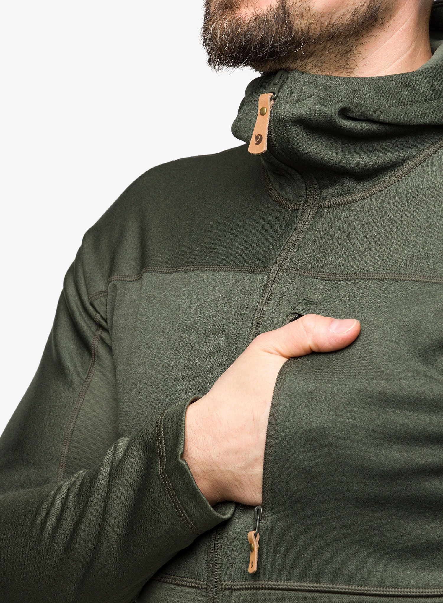 Dukserica Fjallraven Abisko Trail Fleece - deep forest