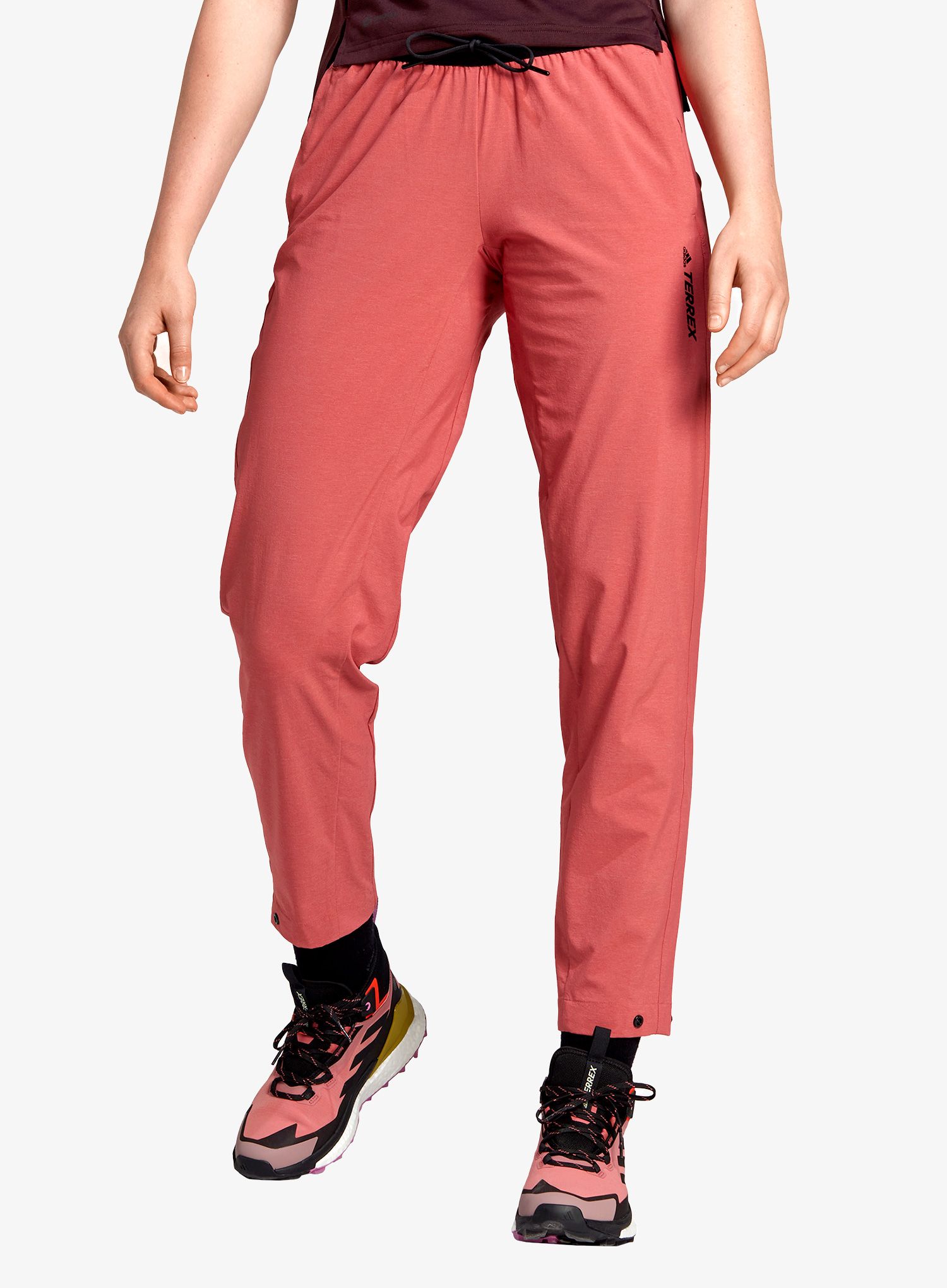 Ženske planinarske hlače adidas TERREX Liteflex Hiking Tracksuit Bottoms - wonder red