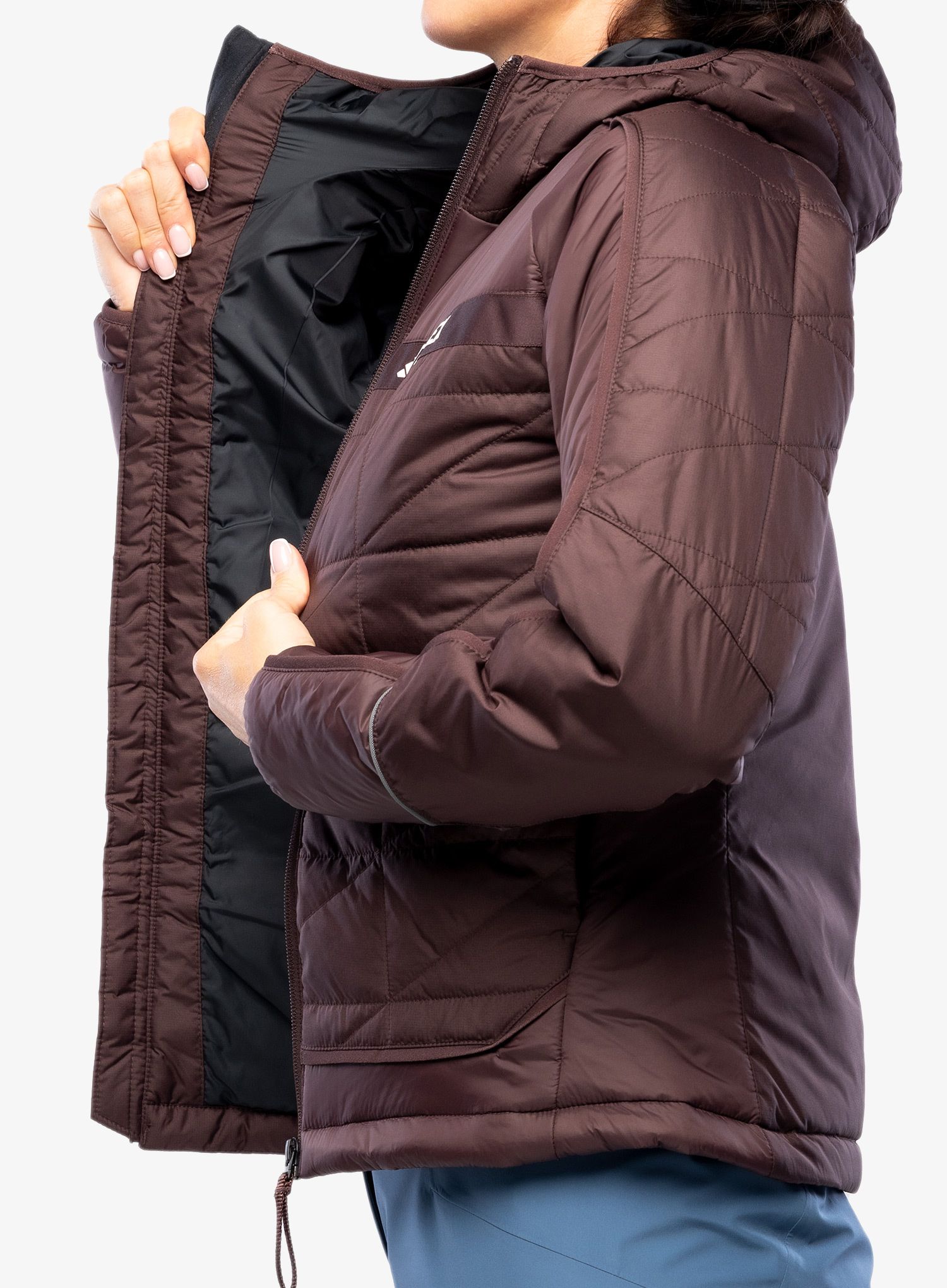 Jakna s postavom ženska adidas TERREX Multi Insulation Hooded Jacket - shabrn