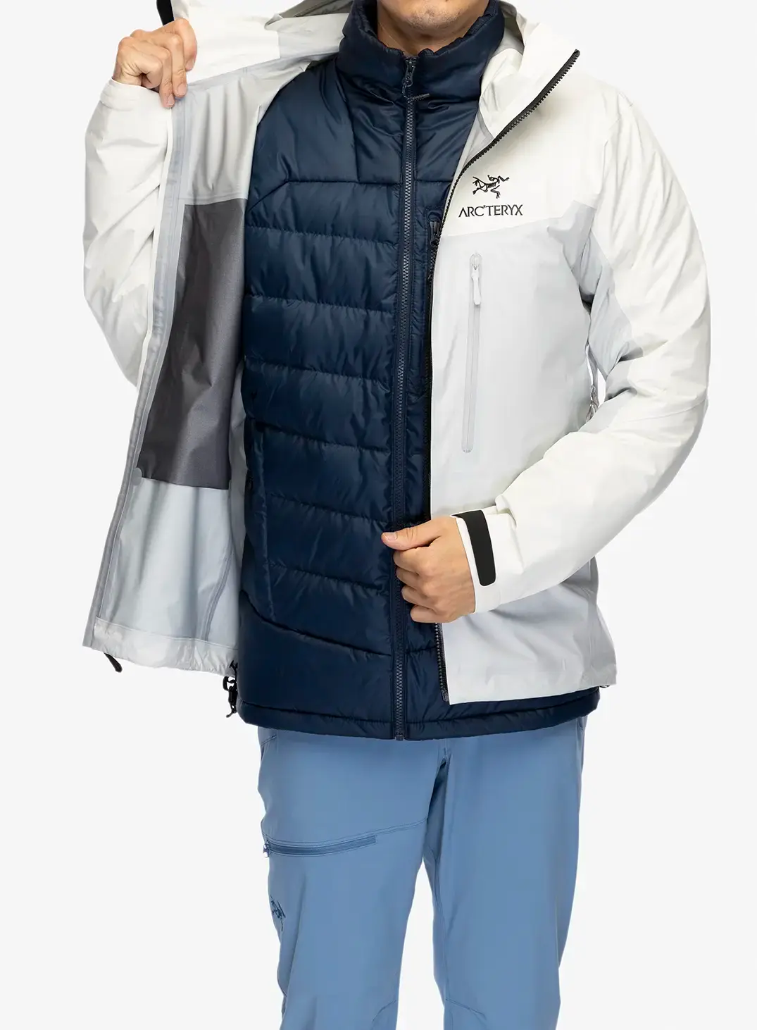 GORE TEX jakna Arcteryx Alpha Jacket - arctic silk/solitude