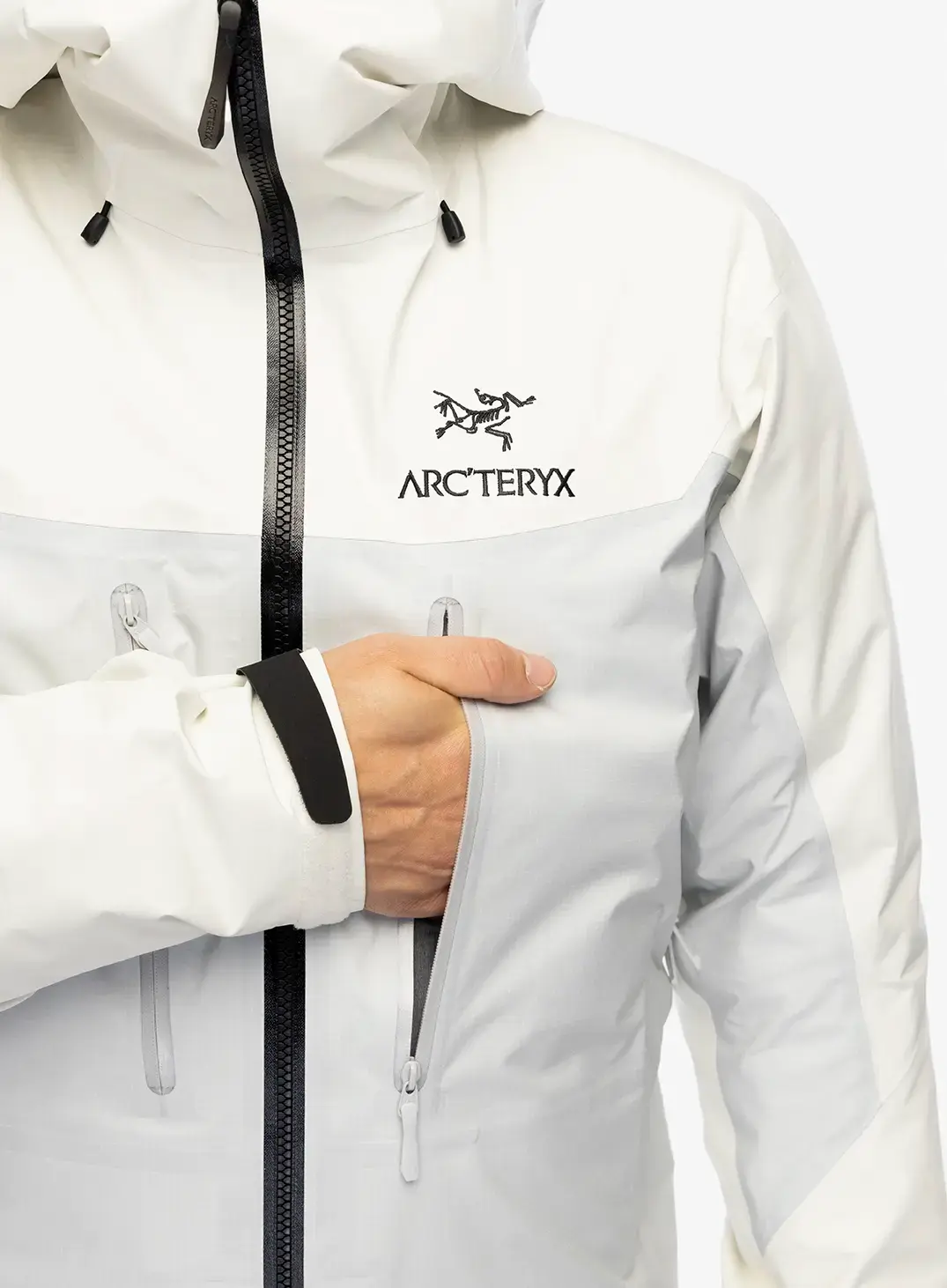 GORE TEX jakna Arcteryx Alpha Jacket - arctic silk/solitude
