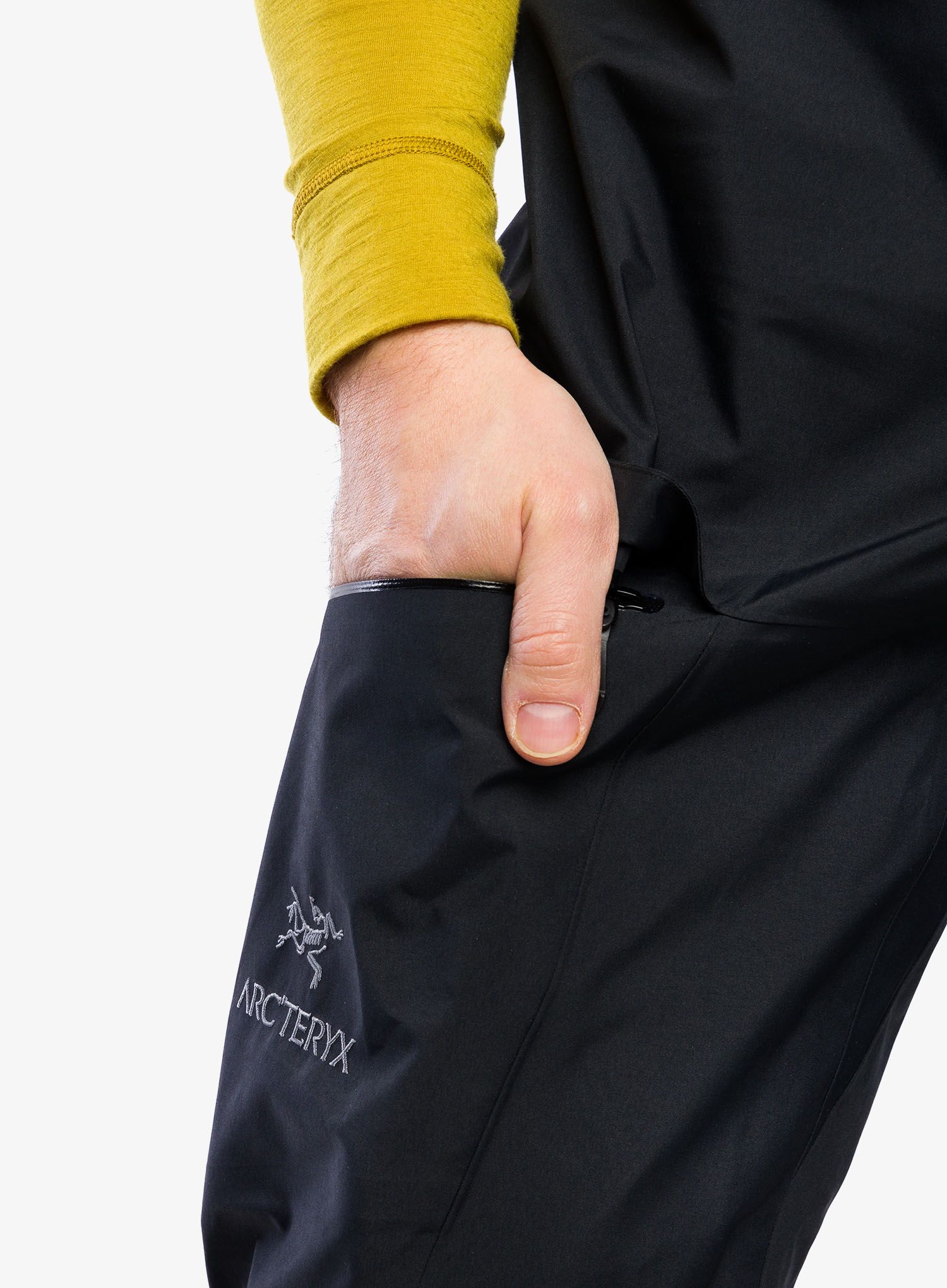 Hlače za turno skijanje Arcteryx Alpha SV Bib - blk