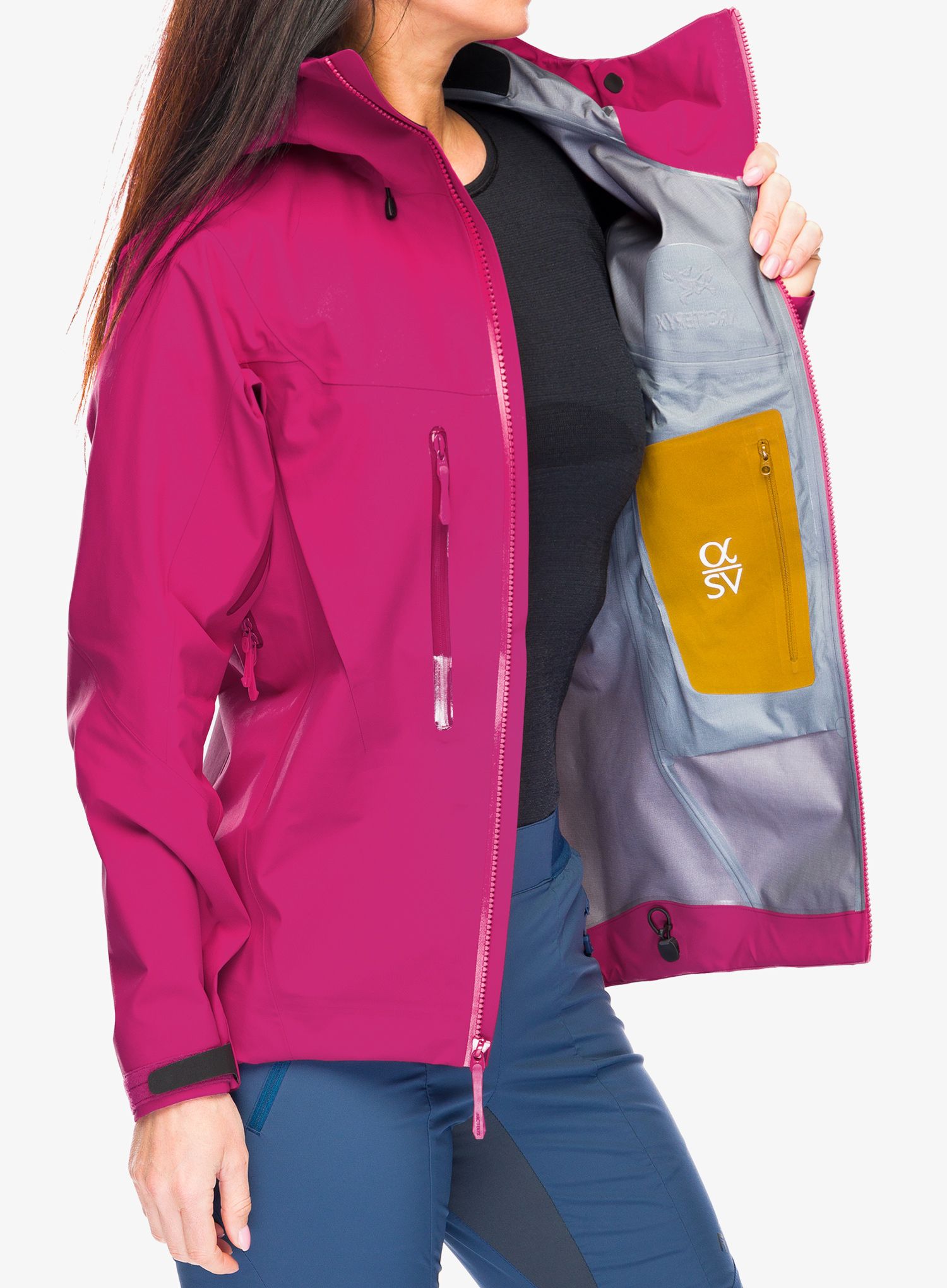 Ženska jakna za planine Arcteryx Alpha SV Jacket - amaranthus