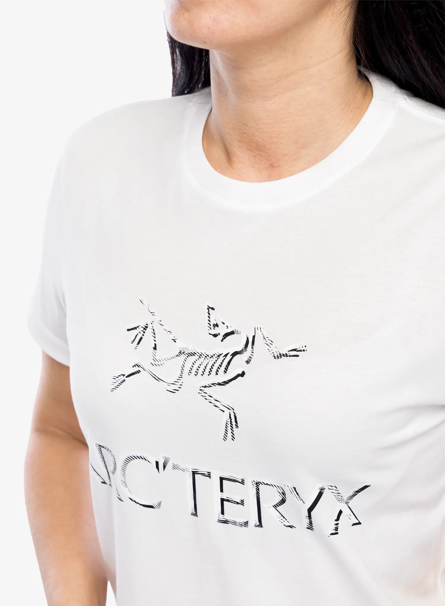 Ženska majica s tiskom Arcteryx ArcWord Cotton T-Shirt SS - white light