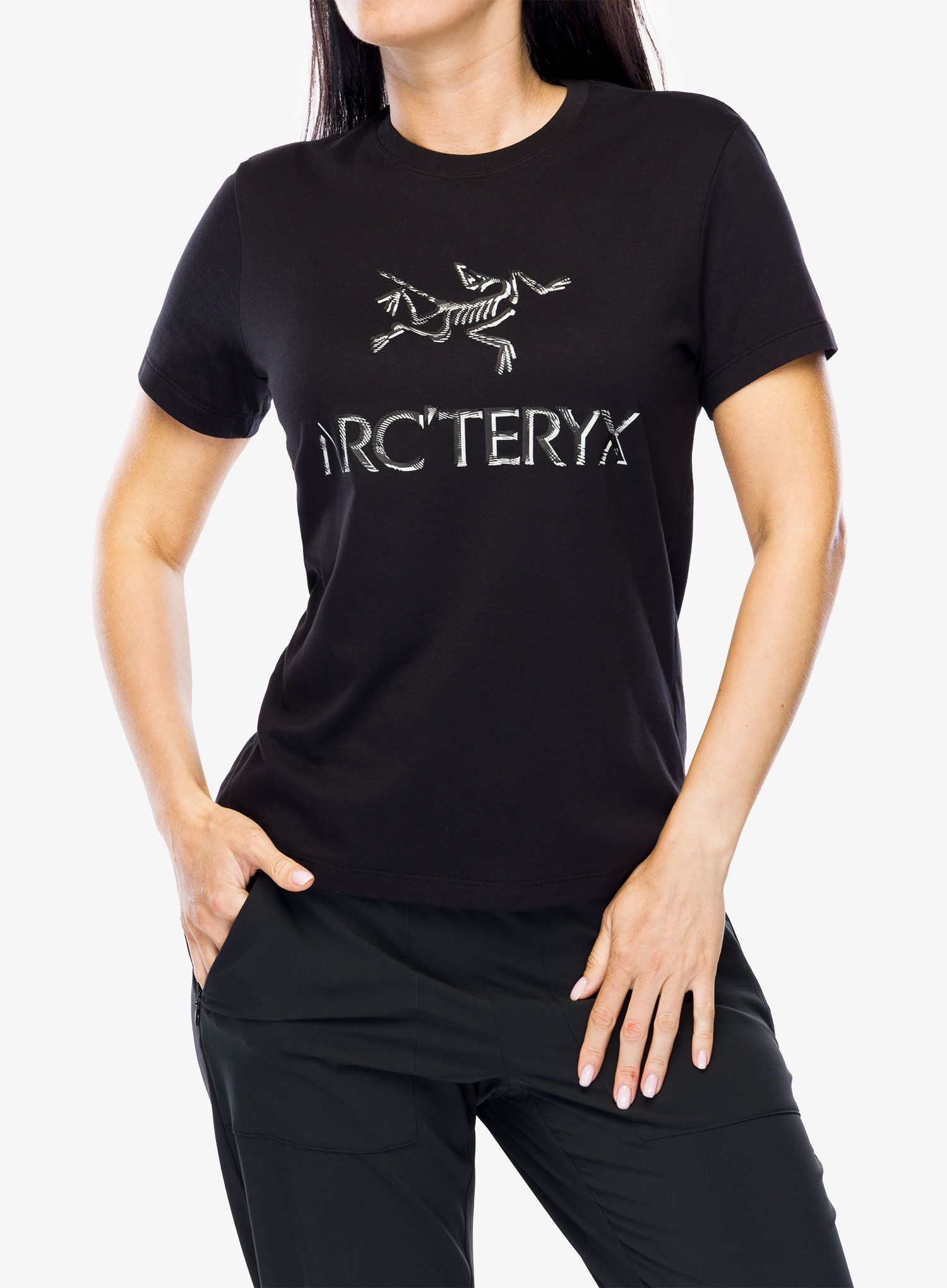Ženska pamučna majica Arcteryx ArcWord Cotton T-Shirt SS - black