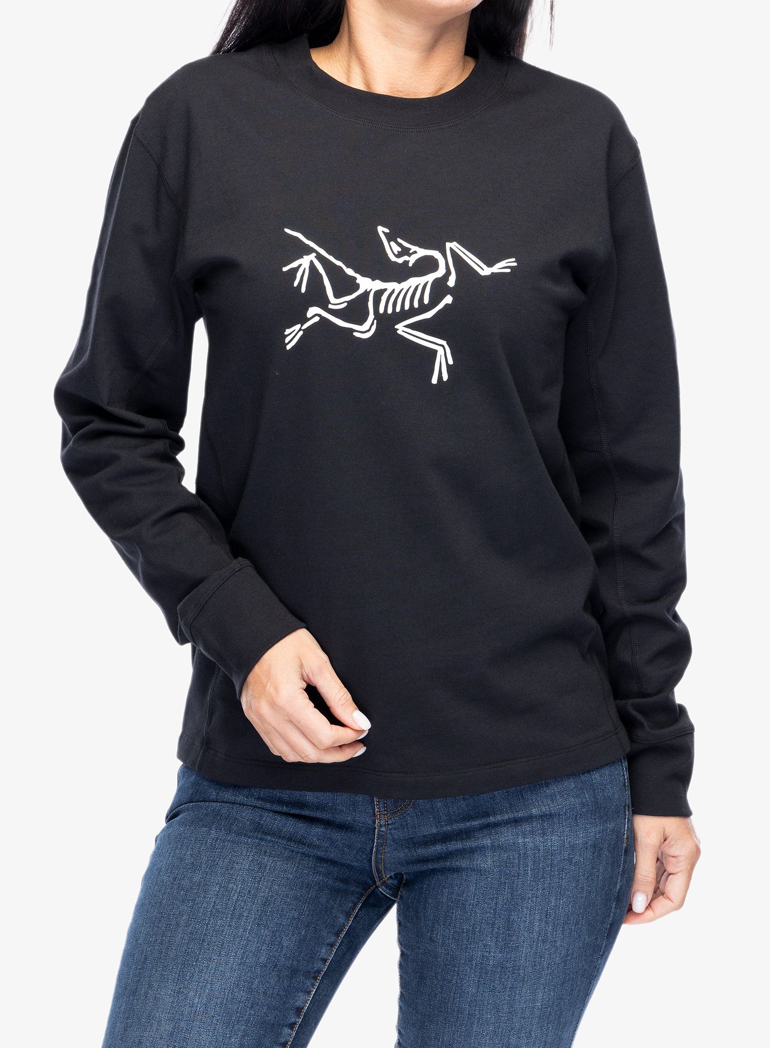 Ženski longsleeve Arcteryx Archaeopteryx Logo LS - black