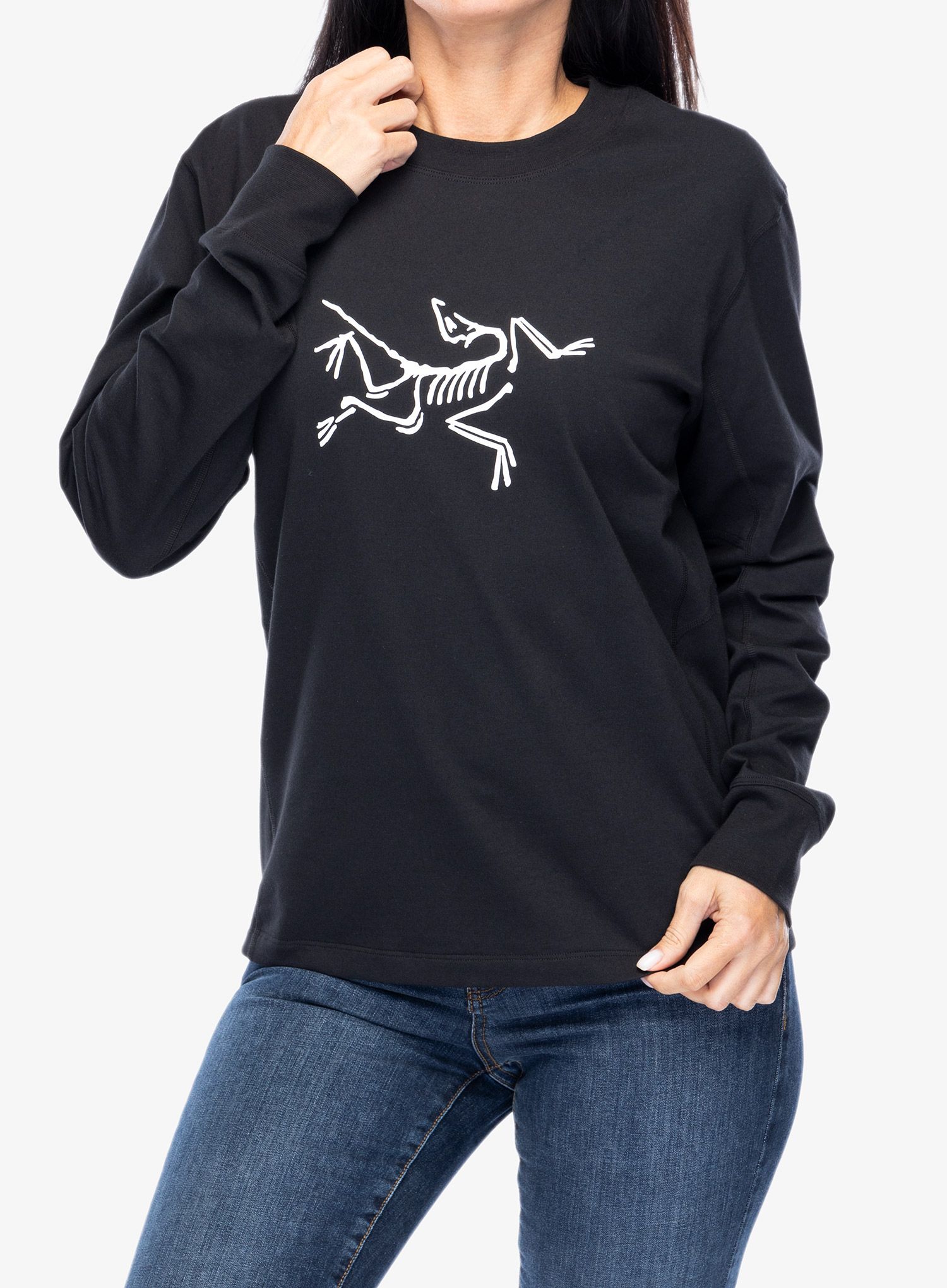 Ženski longsleeve Arcteryx Archaeopteryx Logo LS - black