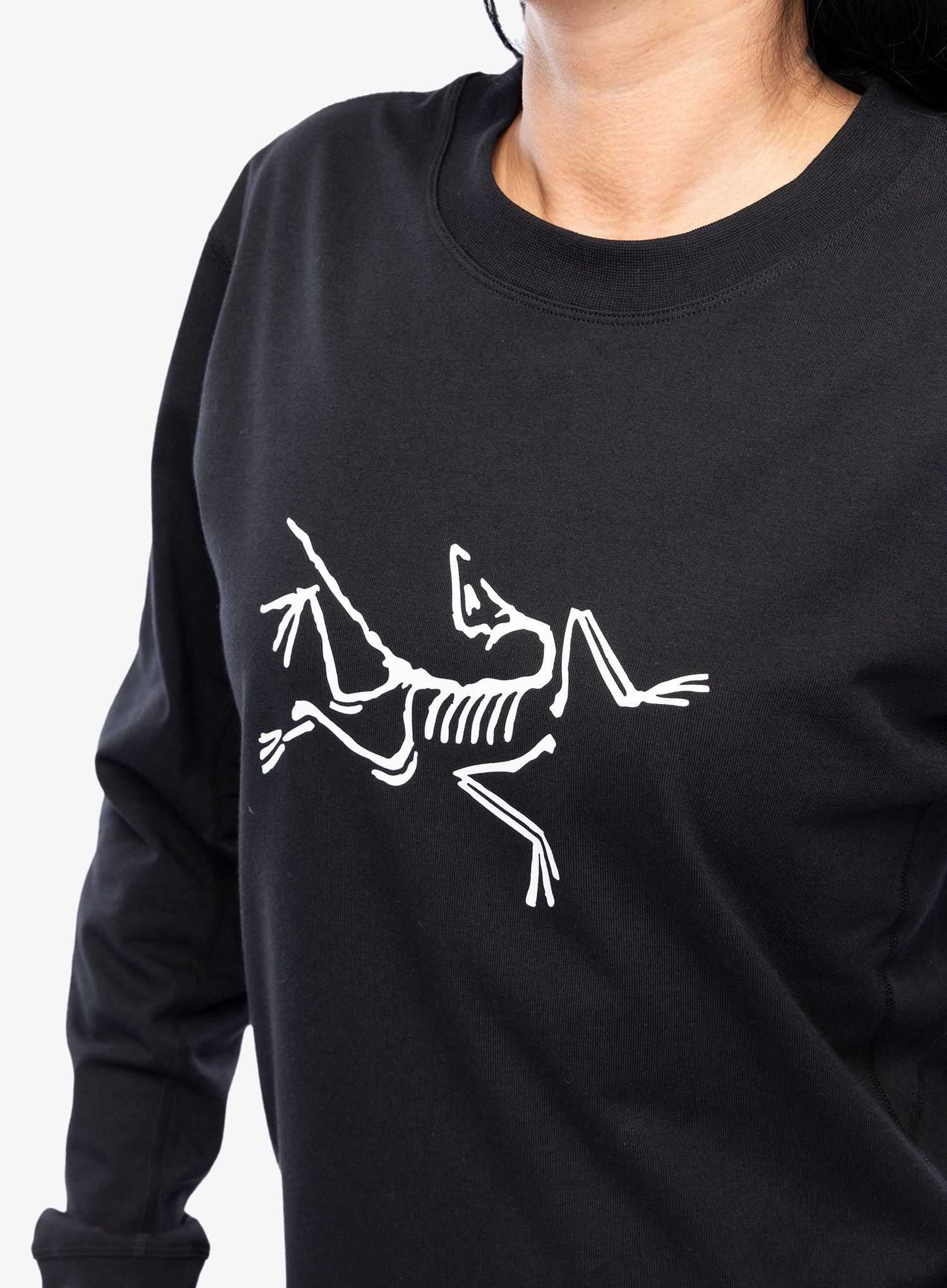 Ženski longsleeve Arcteryx Archaeopteryx Logo LS - black