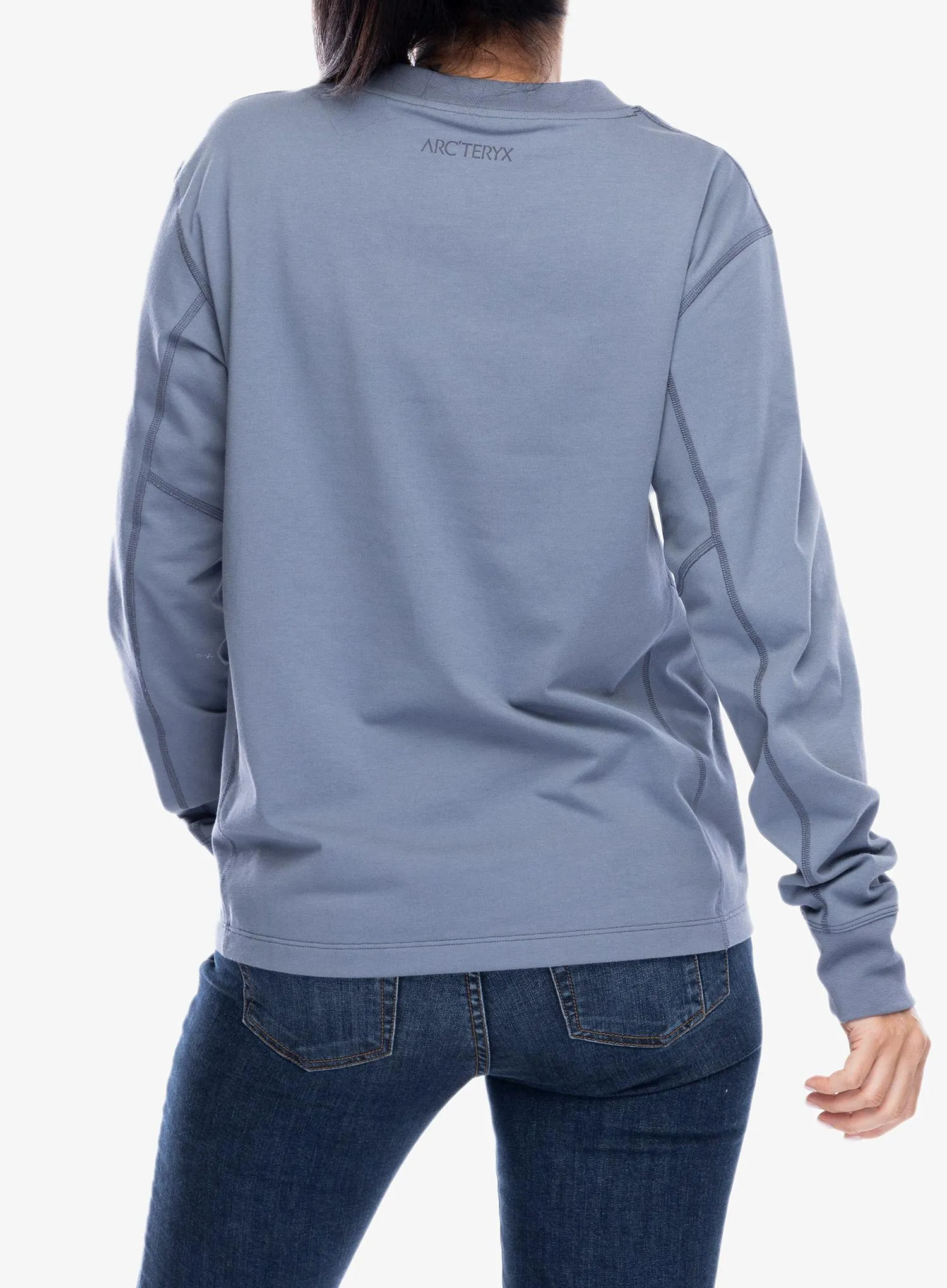 Ženski longsleeve Arcteryx Archaeopteryx Logo LS - stratus/dk stratus
