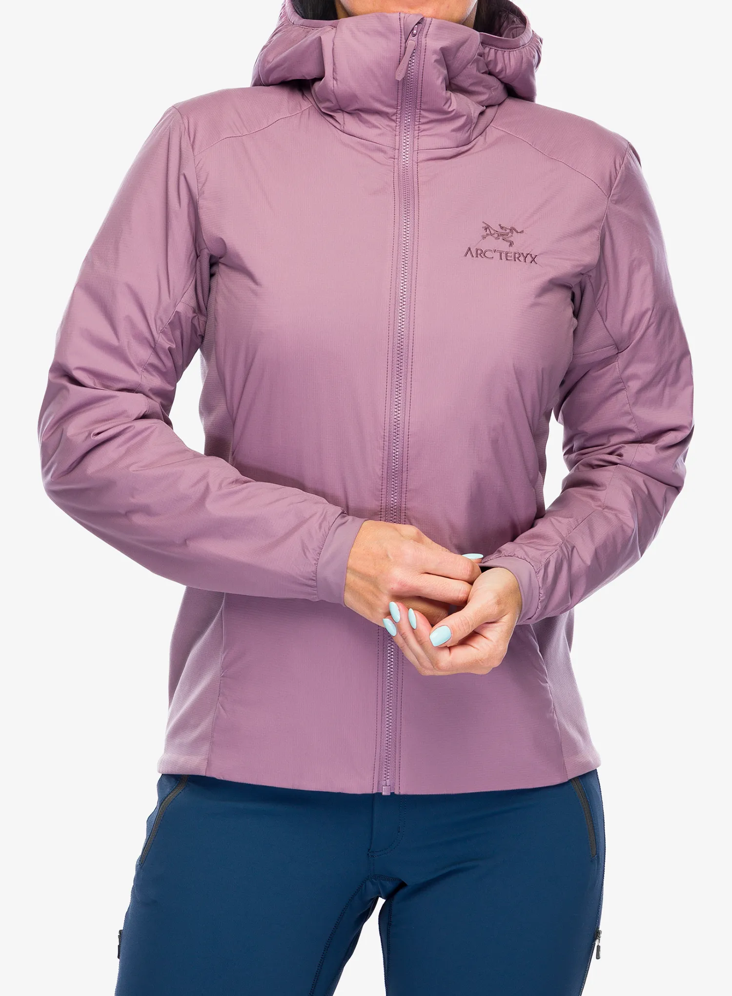 Jakna s postavom ženska Arcteryx Atom Hoody - interstellar