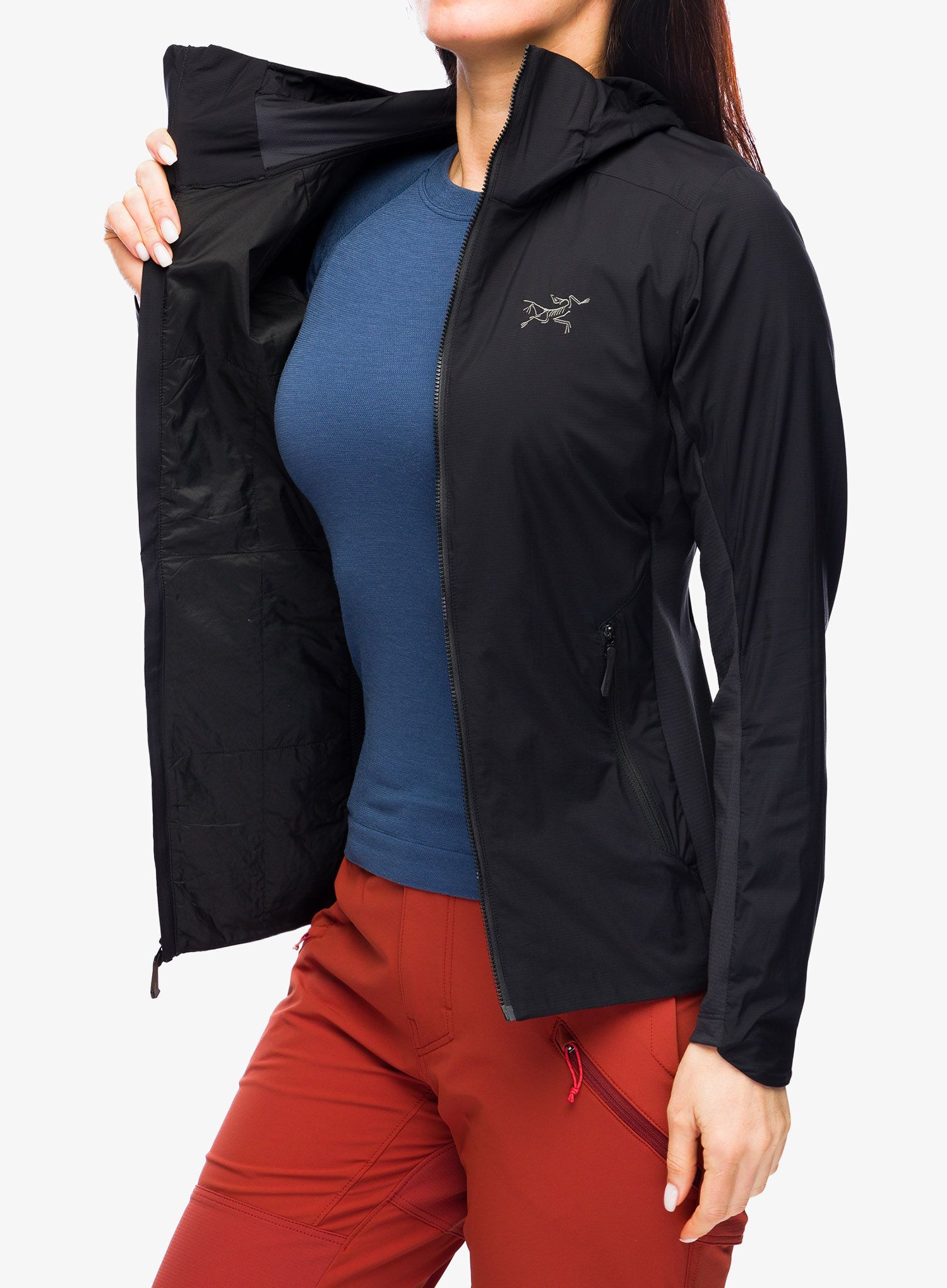Ženska jakna Arcteryx Atom Lightweight Hoody - black