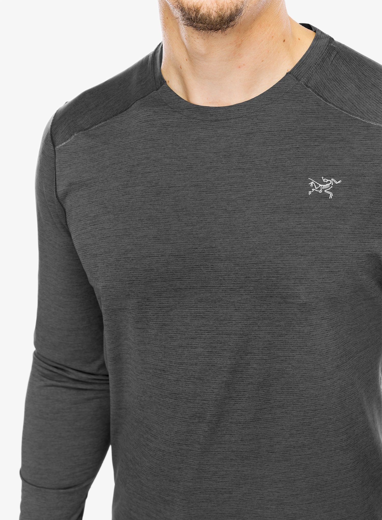 Dukserica za trčanje Arcteryx Cormac Crew Neck Shirt LS - blk heather