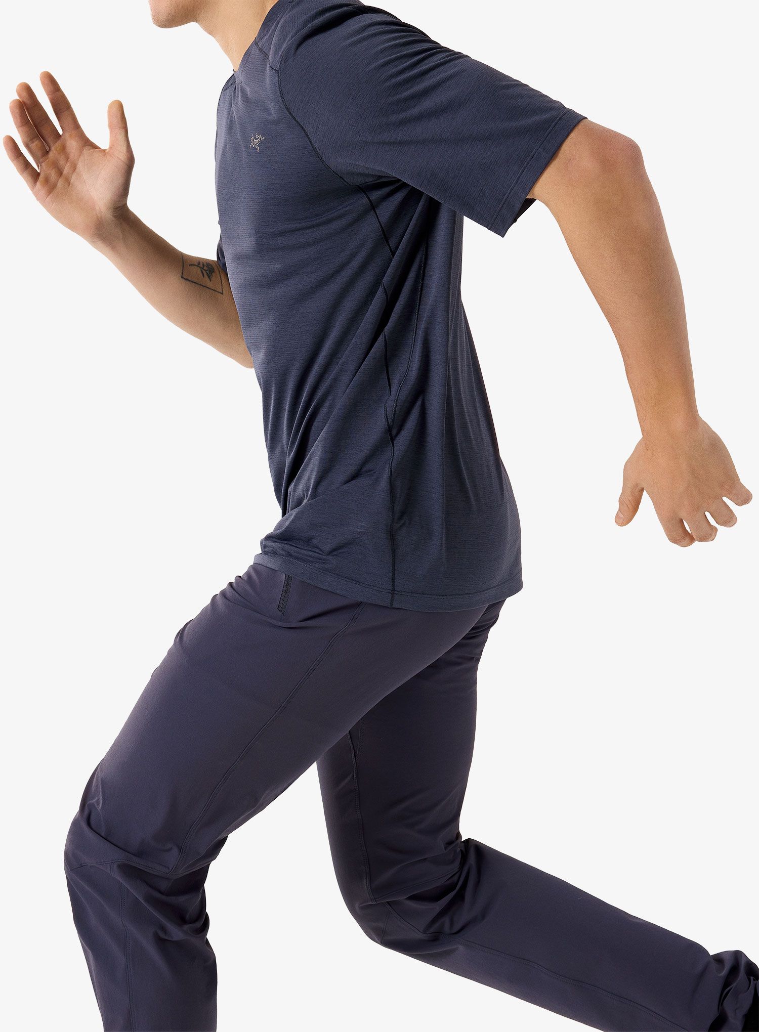 Majica za trčanje Arcteryx Cormac Crew Neck Shirt SS - black sapphire heather