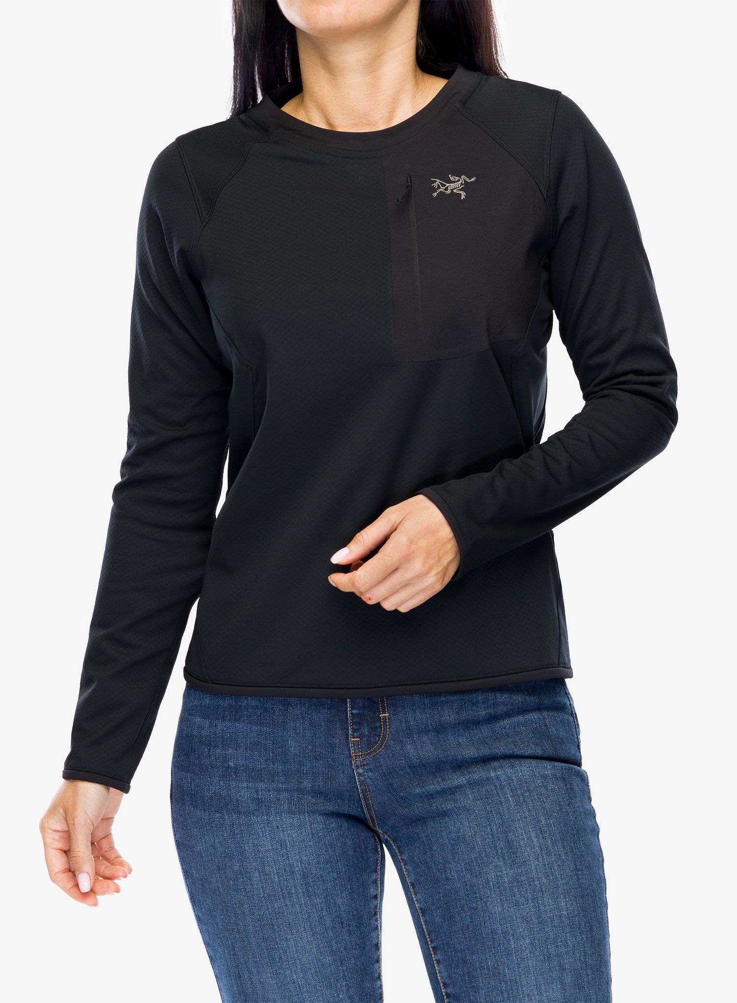 Ženska dukserica Arcteryx Delta Crew Neck Pullover - black