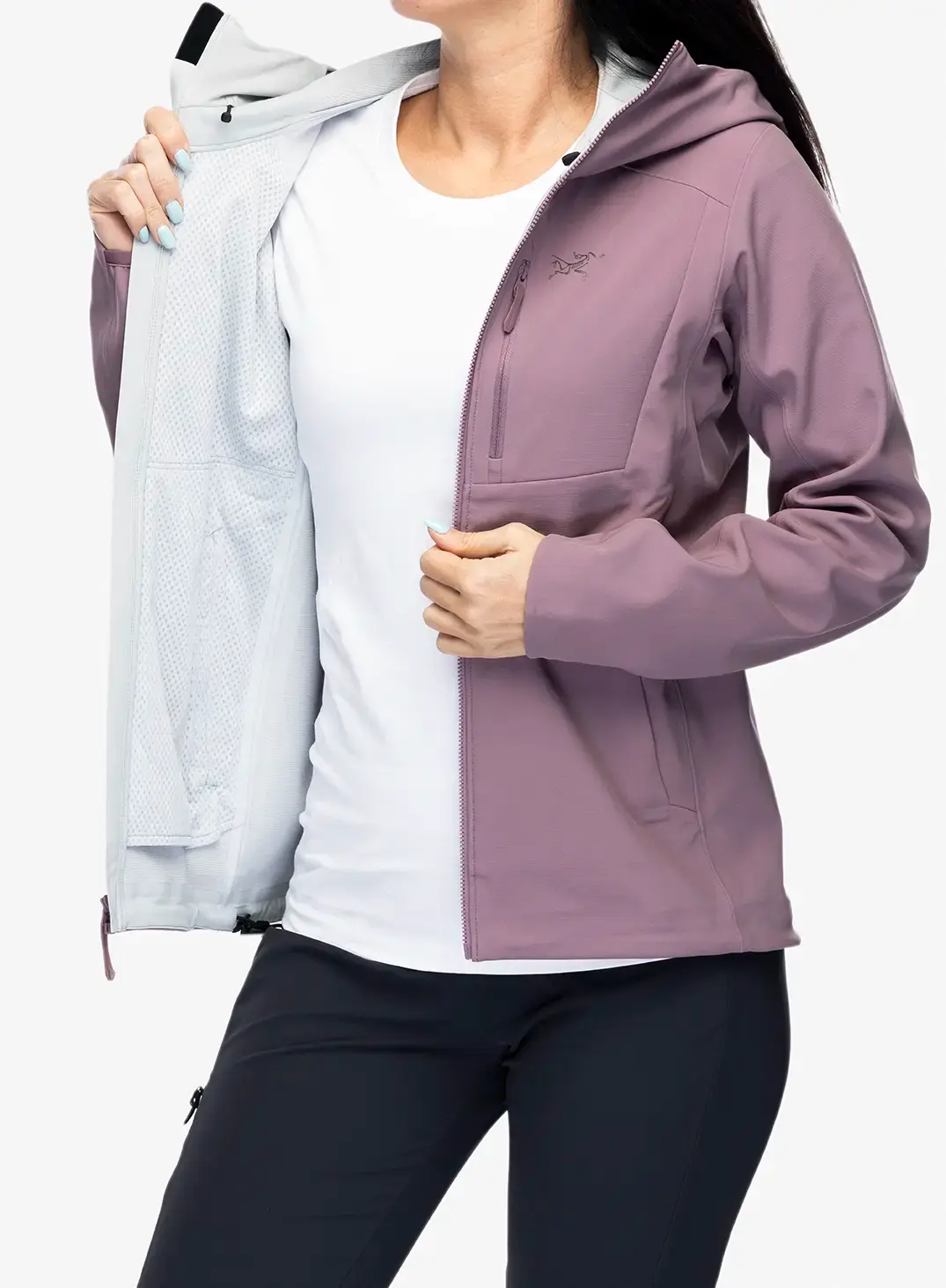 Ženski softshell Arcteryx Gamma Heavyweight Hoody - interstellar