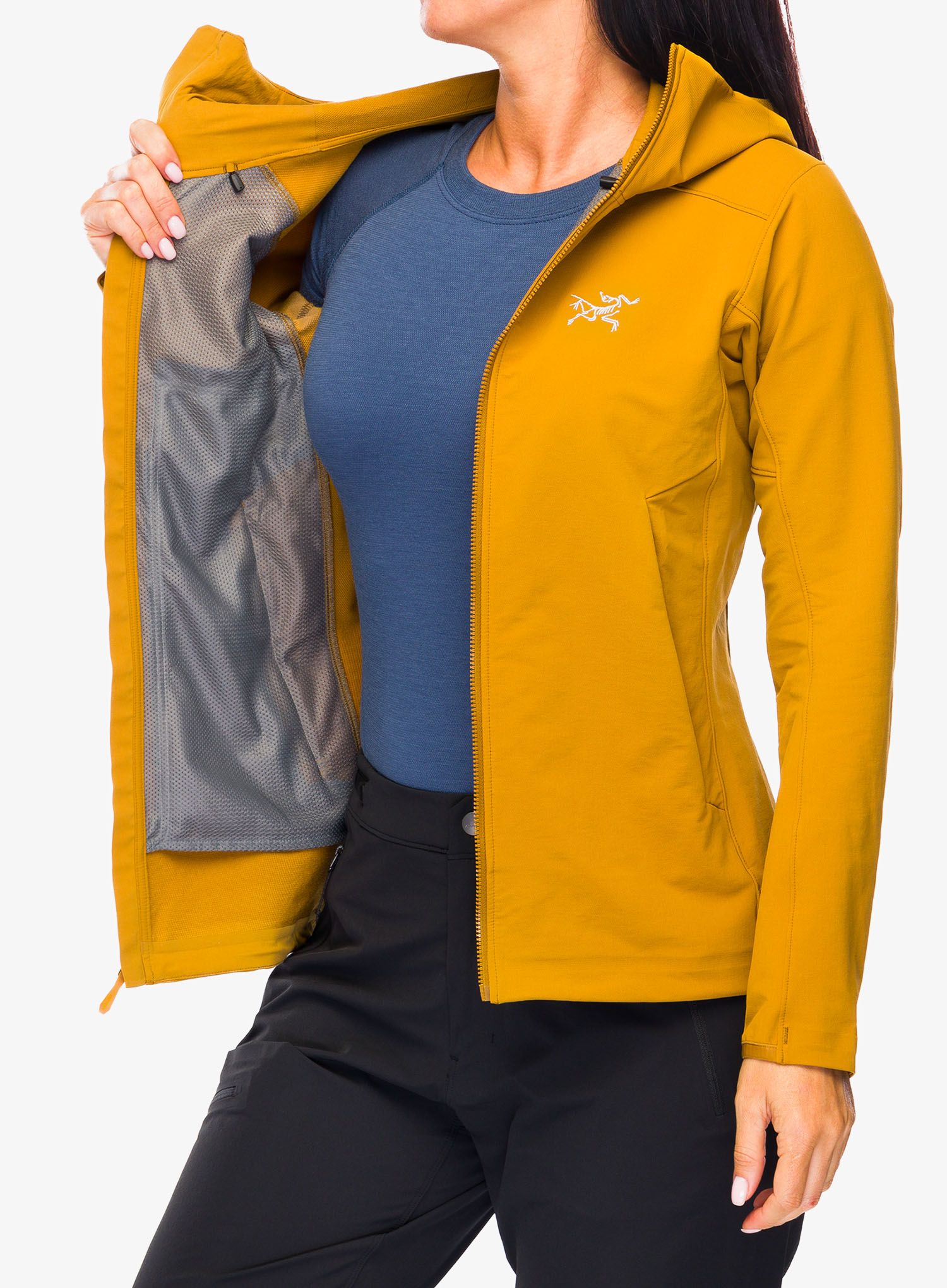 Ženska softshell jakna Arcteryx Gamma Hoody - yukon