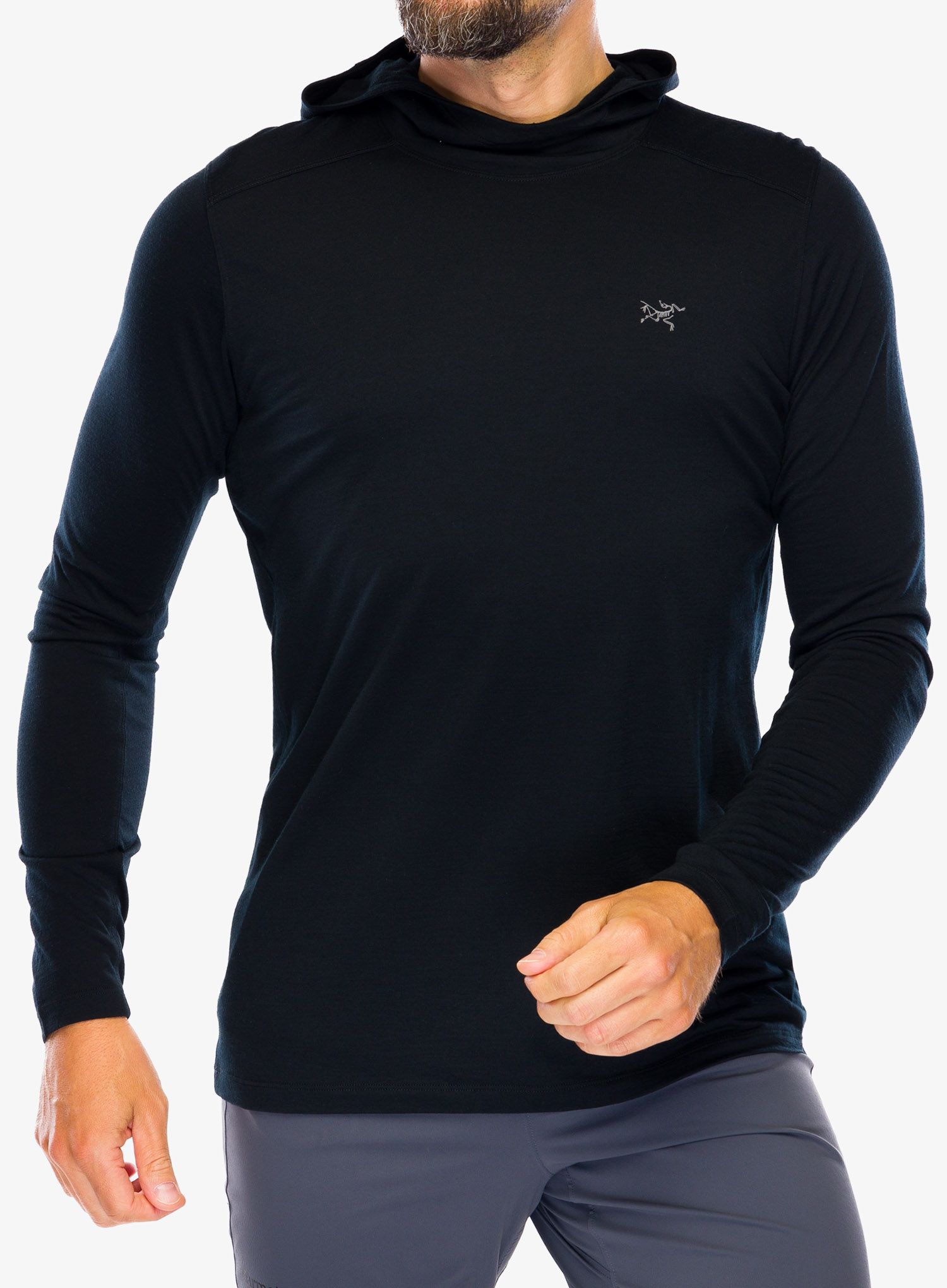 Majica s kapuljačom Arcteryx Ionia Merino Wool Hoody - black