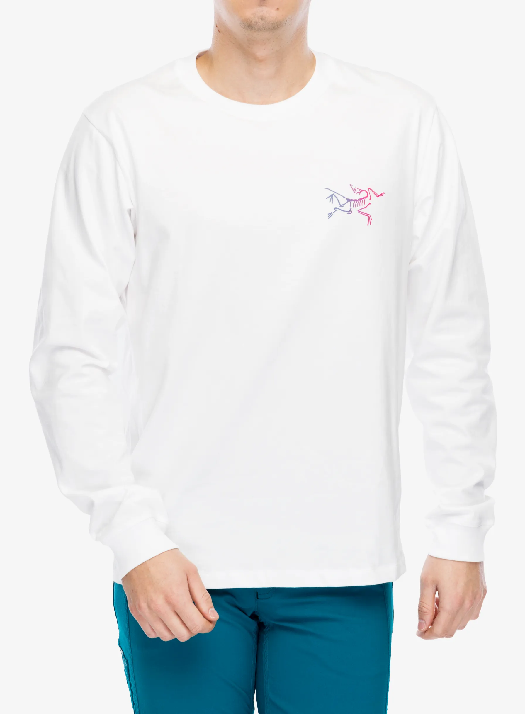 Penjačka dukserica Arcteryx Kragg Cotton Heatmap LS - white light/multi