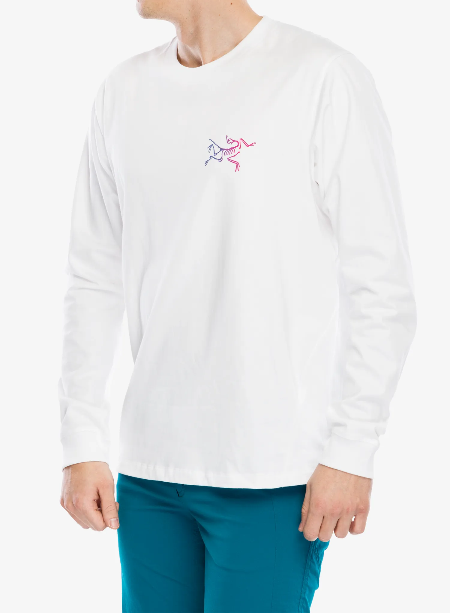 Penjačka dukserica Arcteryx Kragg Cotton Heatmap LS - white light/multi