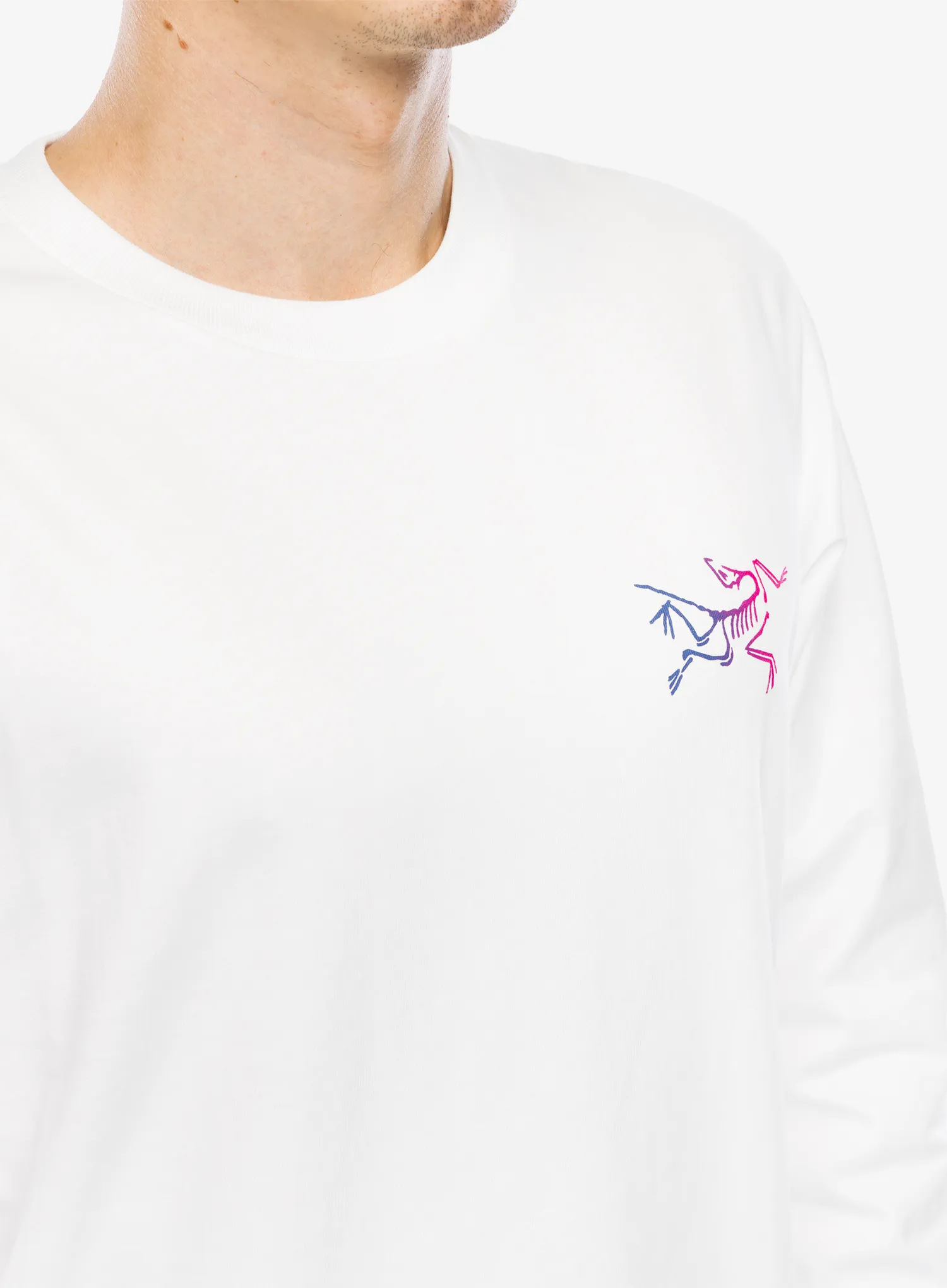 Penjačka dukserica Arcteryx Kragg Cotton Heatmap LS - white light/multi