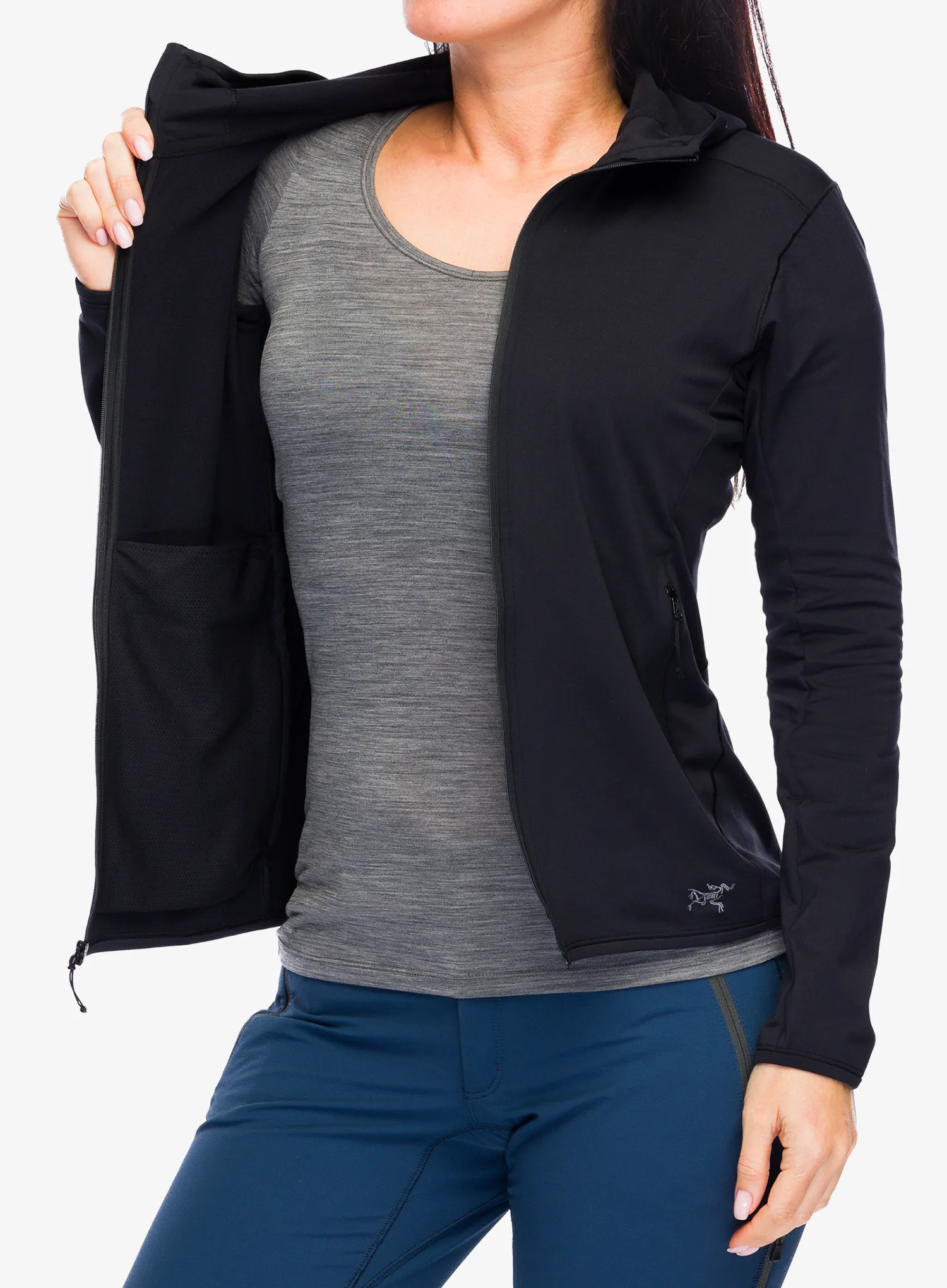 Ženska trekking dukserica Arcteryx Kyanite LT Hoody - black