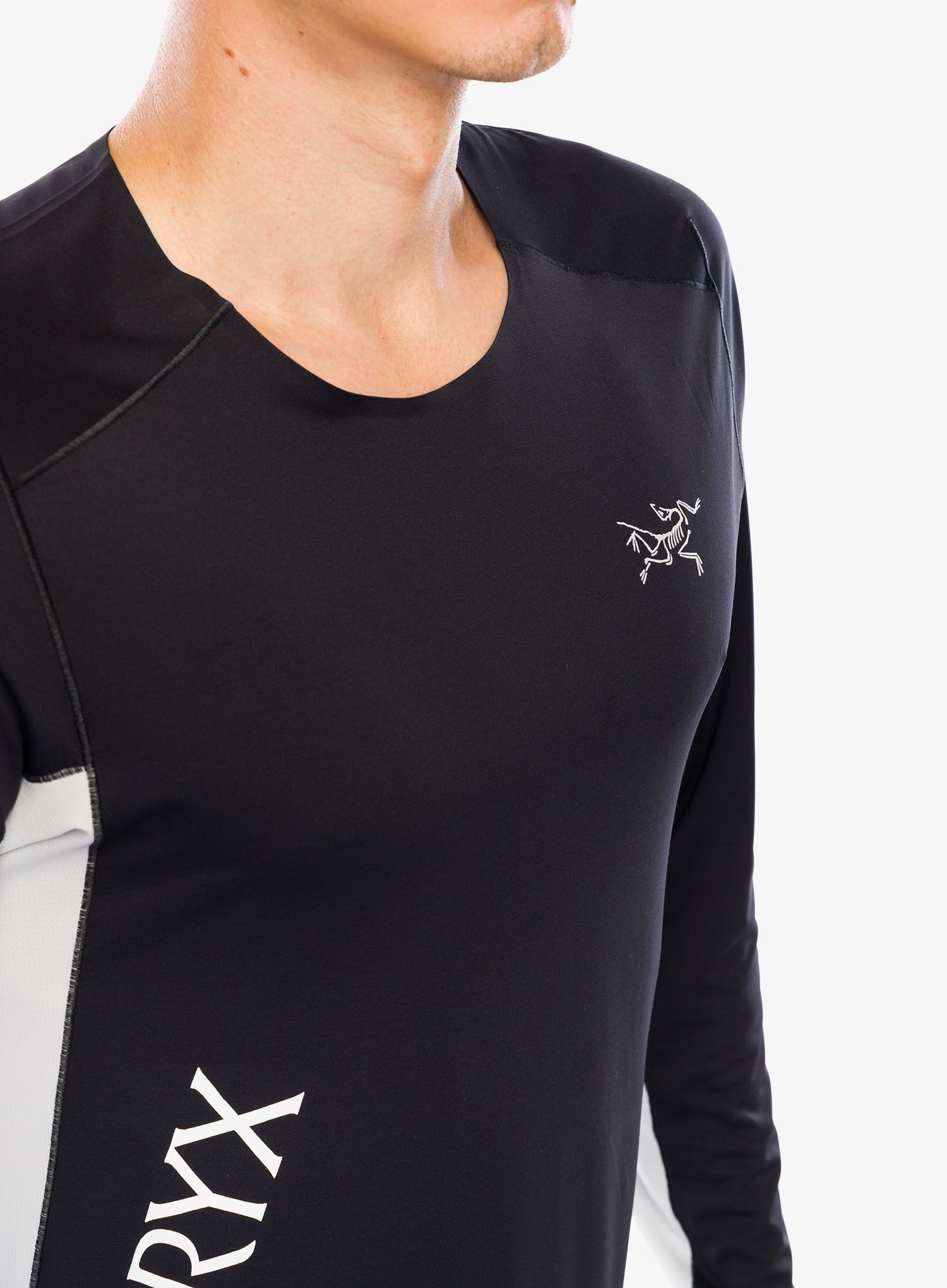 Dukserica za trčanje Arcteryx Norvan Downword Logo Shirt LS - black/solitude