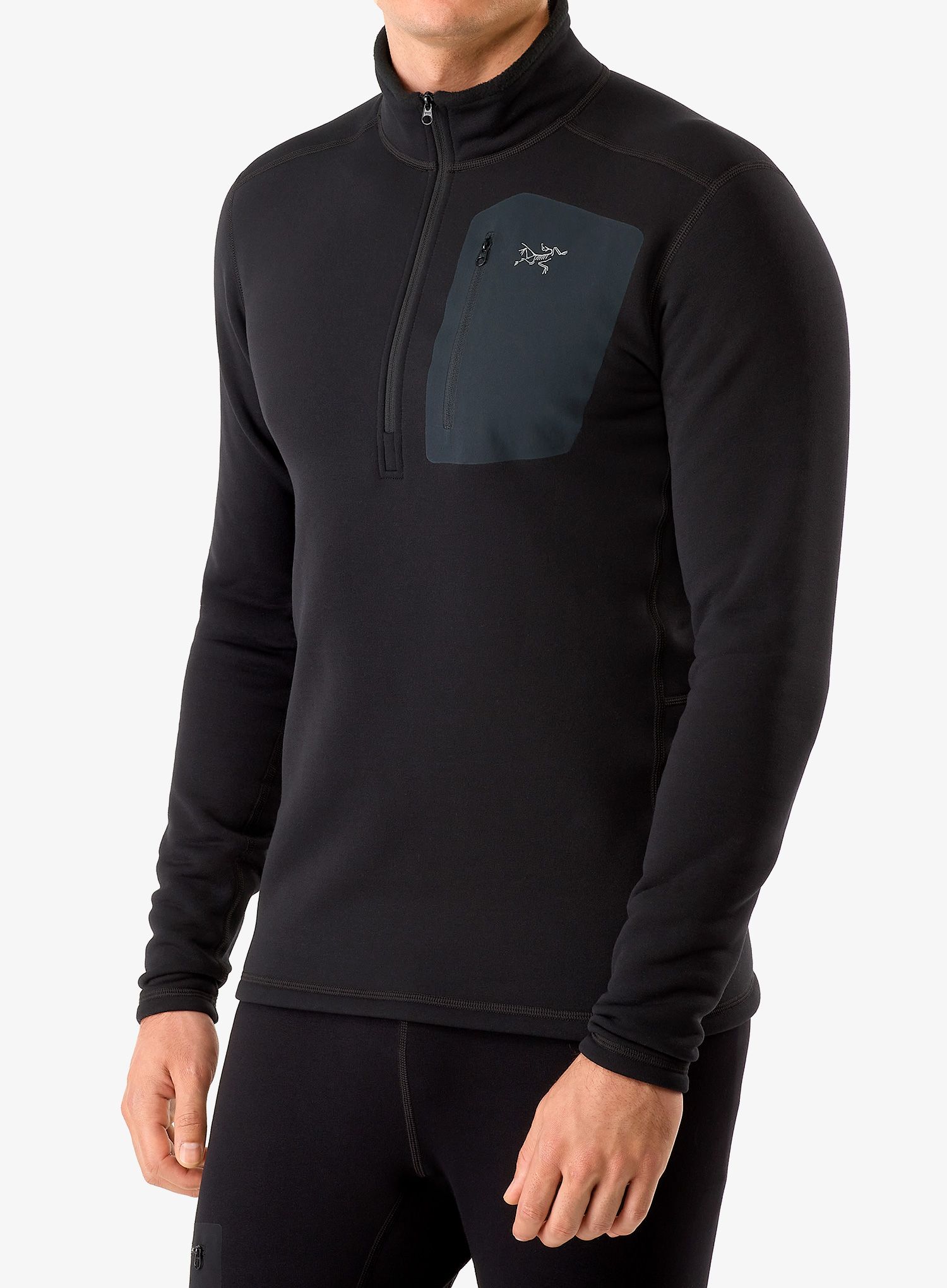 Termoaktivna dukserica Arcteryx Rho Heavyweight Zip Neck - black