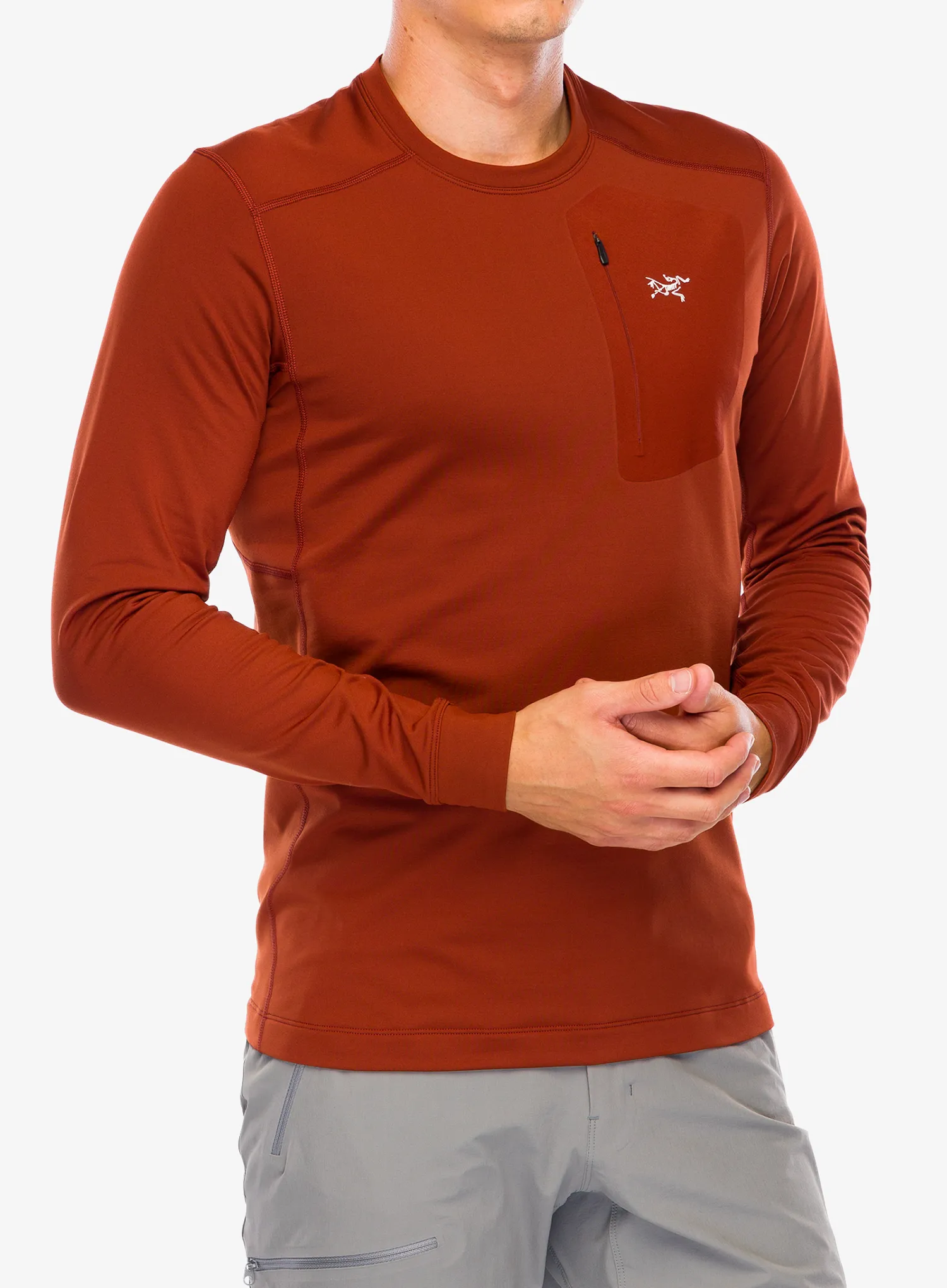 Termoaktivna dukserica Arcteryx Rho LT Crew Neck - sequoia